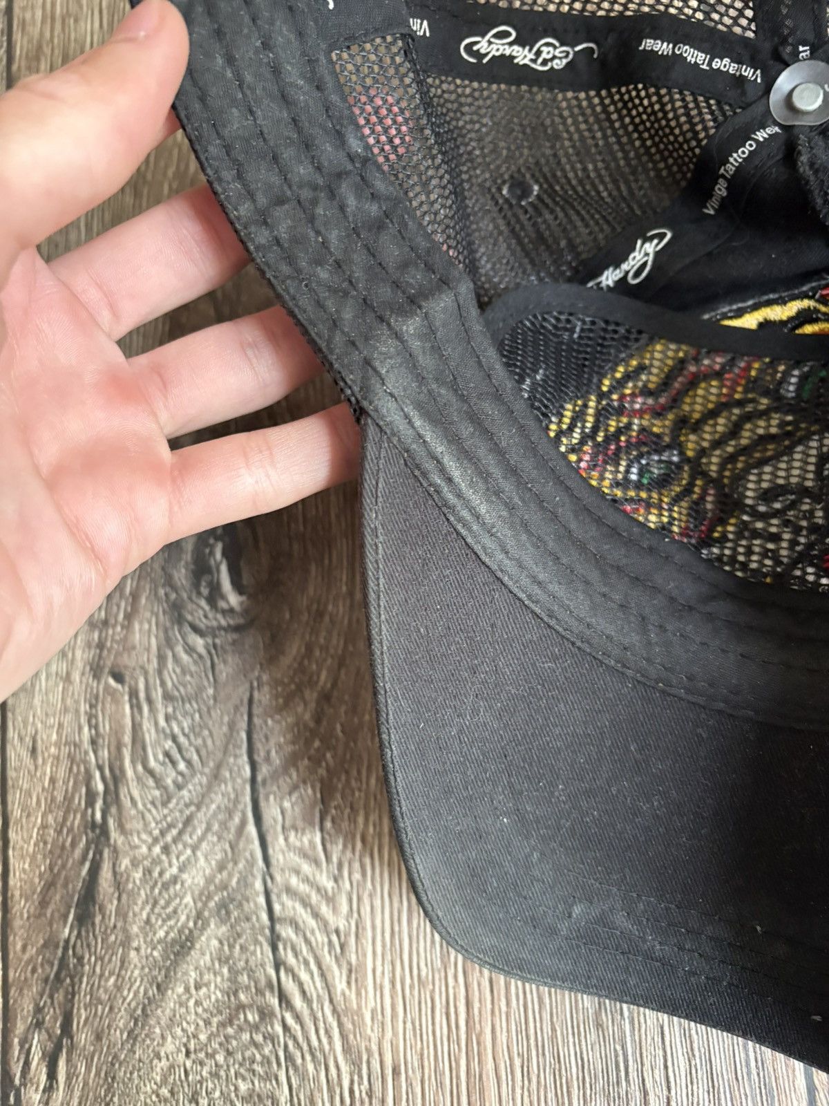 Christian Audigier × Ed Hardy × Vintage Vintage Ed Hardy Tiger Trucker Cap Hat Size ONE SIZE - 11 Thumbnail