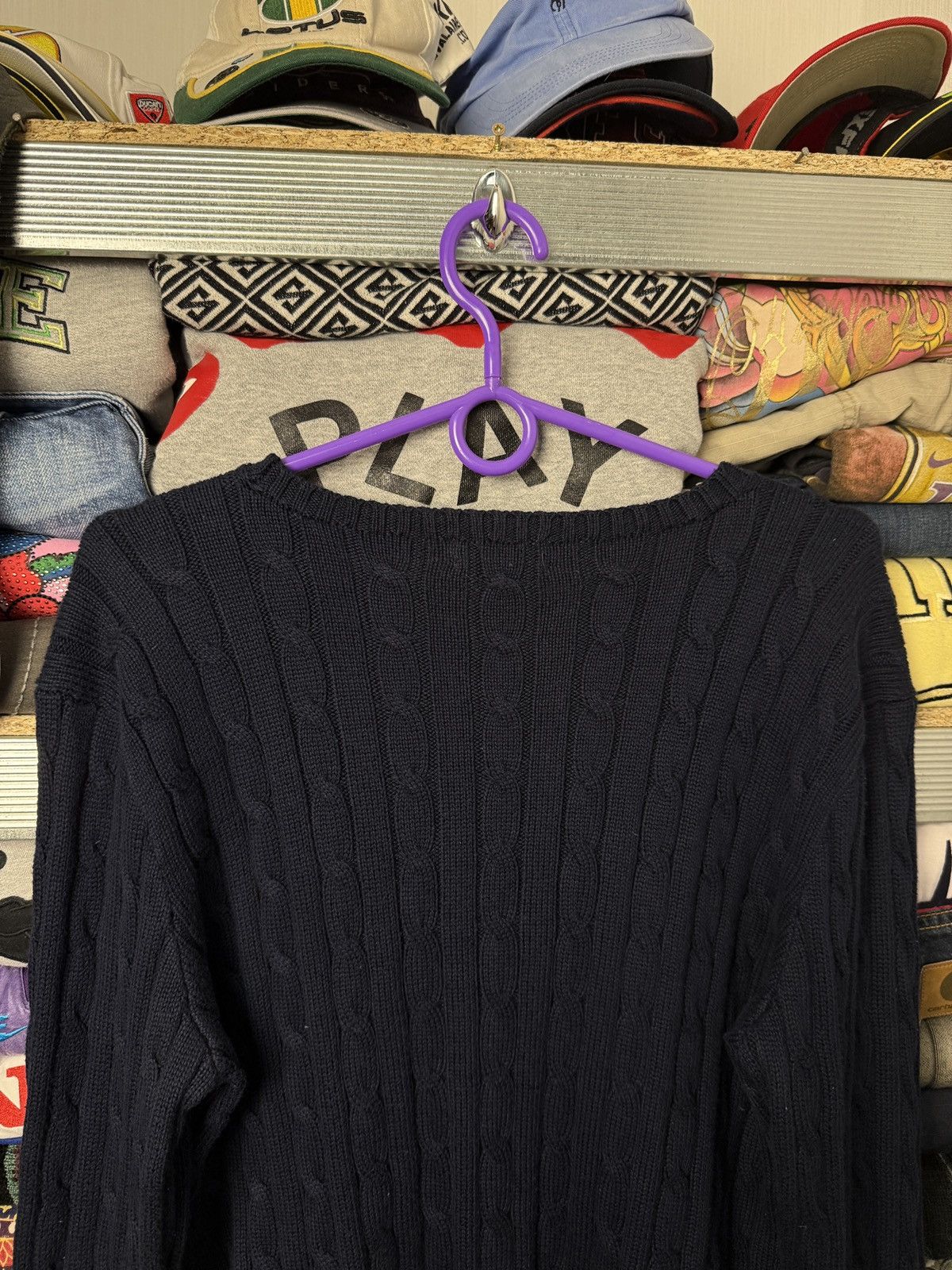 Polo Ralph Lauren Polo Ralph Lauren Cable Knit Sweater Female Blue Color Size XL / US 12-14 / IT 48-50 - 3 Thumbnail