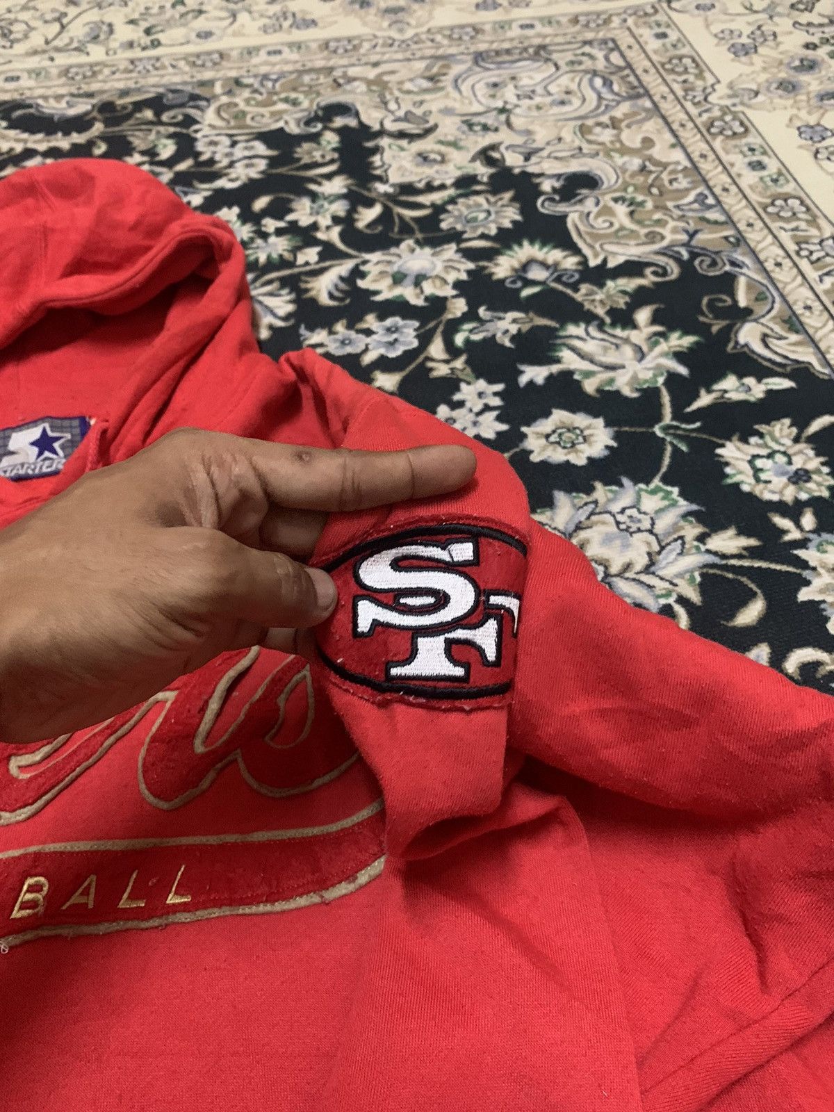 NFL 90s STARTER X SAN FRANCISCO 49ERS HOODIE Size US L / EU 52-54 / 3 - 9 Thumbnail