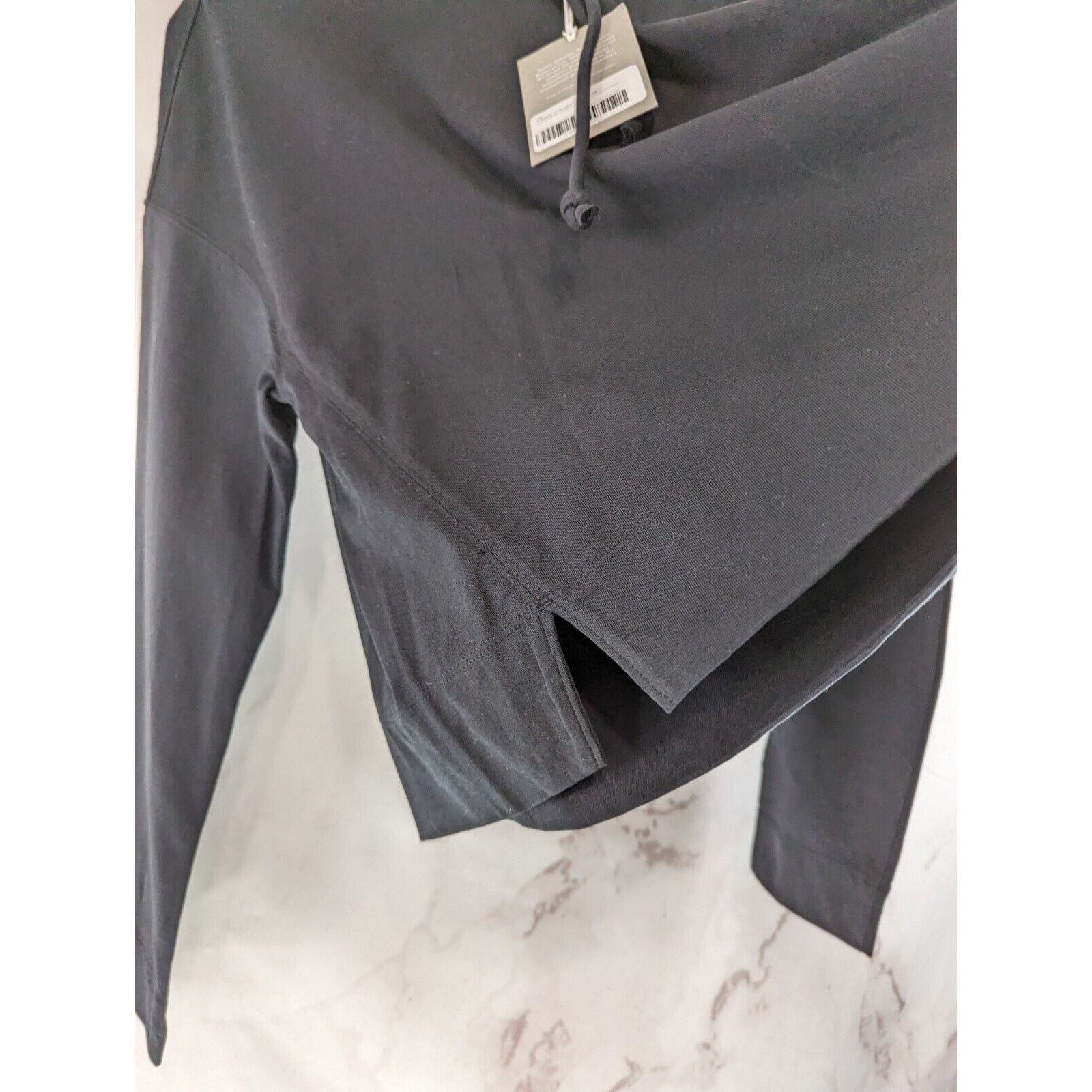Everlane Everlane Hoodie Womens XS Black Retro Jersey Sweatshirt Size XS / US 0-2 / IT 36-38 - 9 Thumbnail