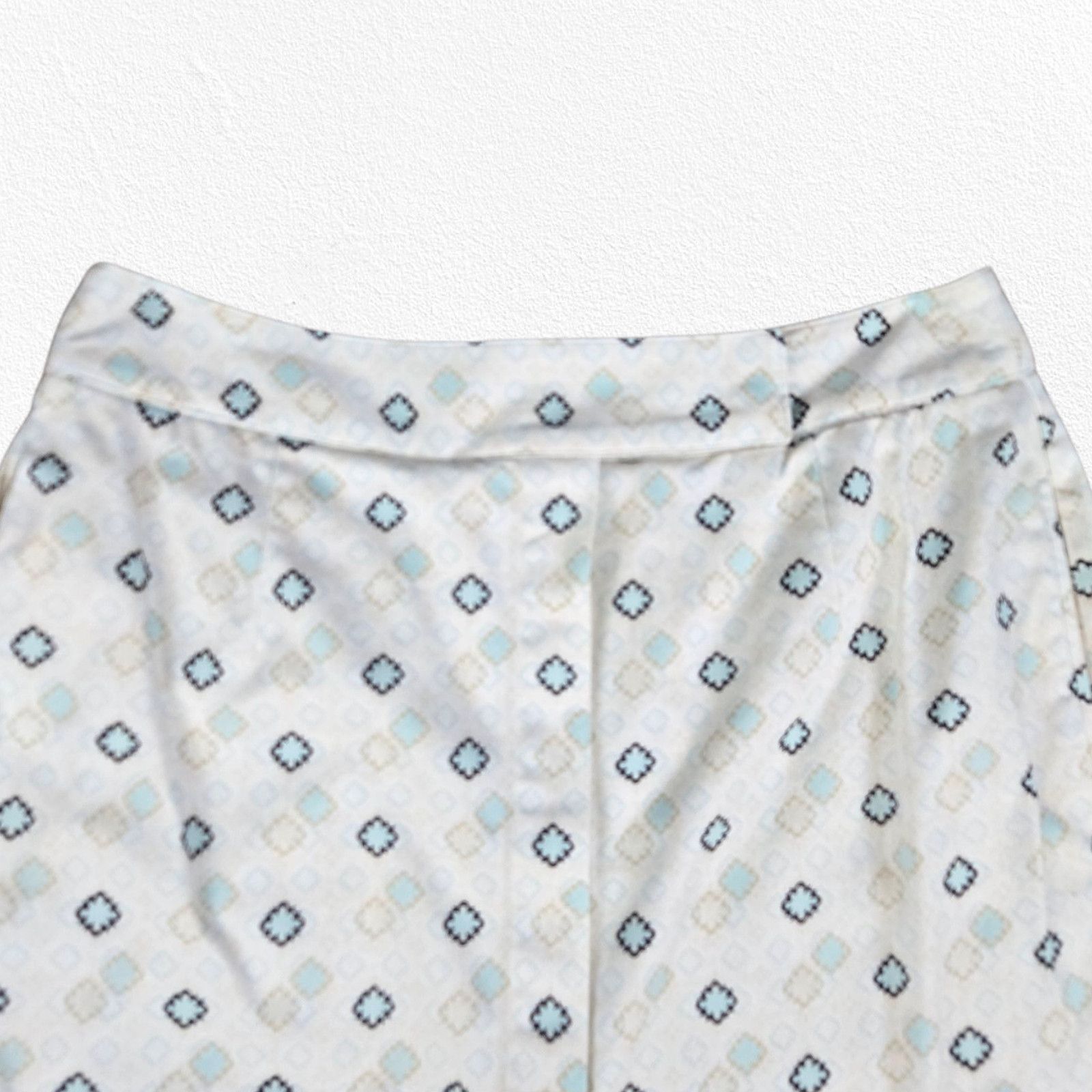 Vintage Y2K White Pastel Geometric Print Skort Size 10 Size 32" / US 10 / IT 46 - 3 Thumbnail