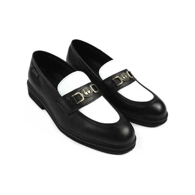 image of Derby Loafers Lissandre Two Tone Black White, Men's (Size 9)