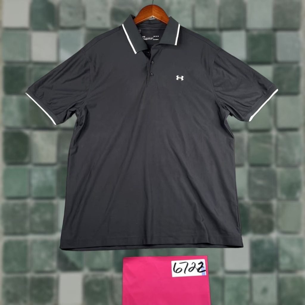 Under Armour Under Armour Polo Shirt Black Regular Size L Mens HeatGear Lightweight Logo Clothing Shirt Size US L / EU 52-54 / 3 - 1 Thumbnail