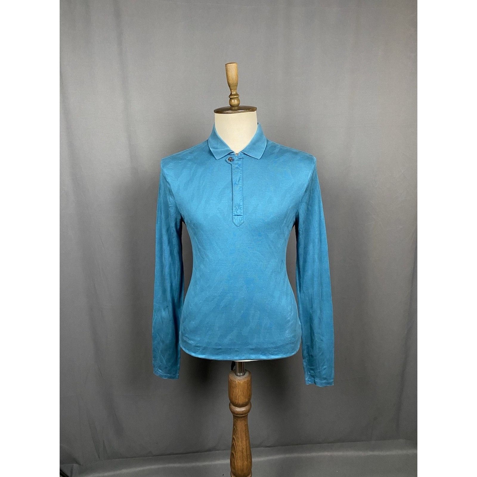 Versace Versace Collection Men's Turquoise Green Collared Polo Sweat Size US L / EU 52-54 / 3 - 3 Thumbnail