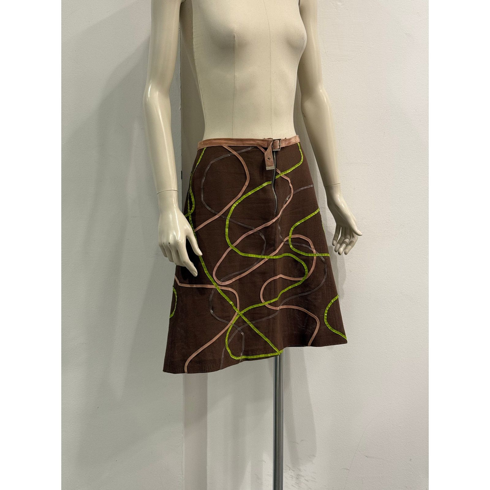 Fendi 1990s Fendi snakeskin details midi skirt Size 28" / US 6 / IT 42 - 3 Thumbnail