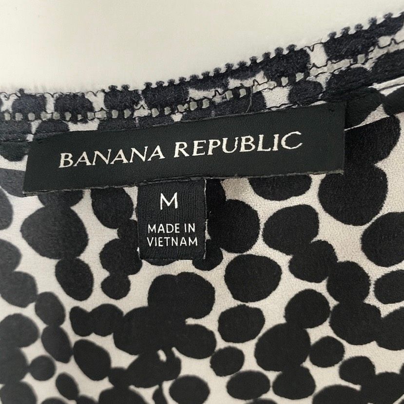 Banana Republic Banana Republic Black & White Polka Dot Tank Top | Size M | Size M / US 6-8 / IT 42-44 - 4 Thumbnail