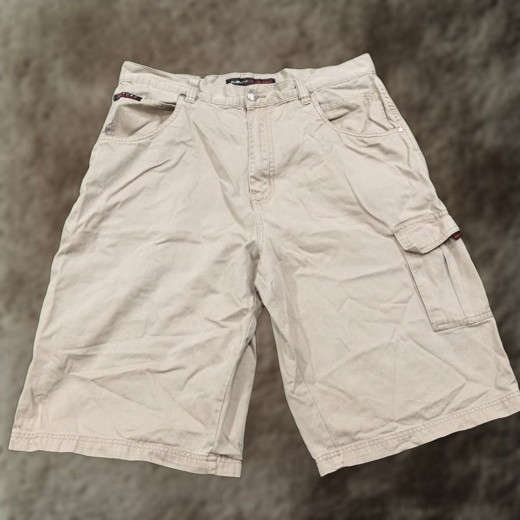 Fubu VINTAGE FUBU The Collection Cargo Shorts Mens W38 Khaki Cotton Utility Pockets Size US 38 / EU 54 - 1 Thumbnail