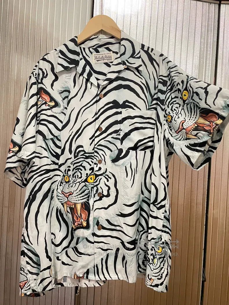 Wacko Maria Wacko Maria Tim Lehi White Tiger Shirt Size US M / EU 48-50 / 2 - 1 Thumbnail