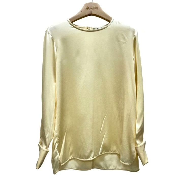 Max Mara MaxMara Yellow Silk Long Sleeve Pajamas Size S / US 4 / IT 40 - 1 Thumbnail