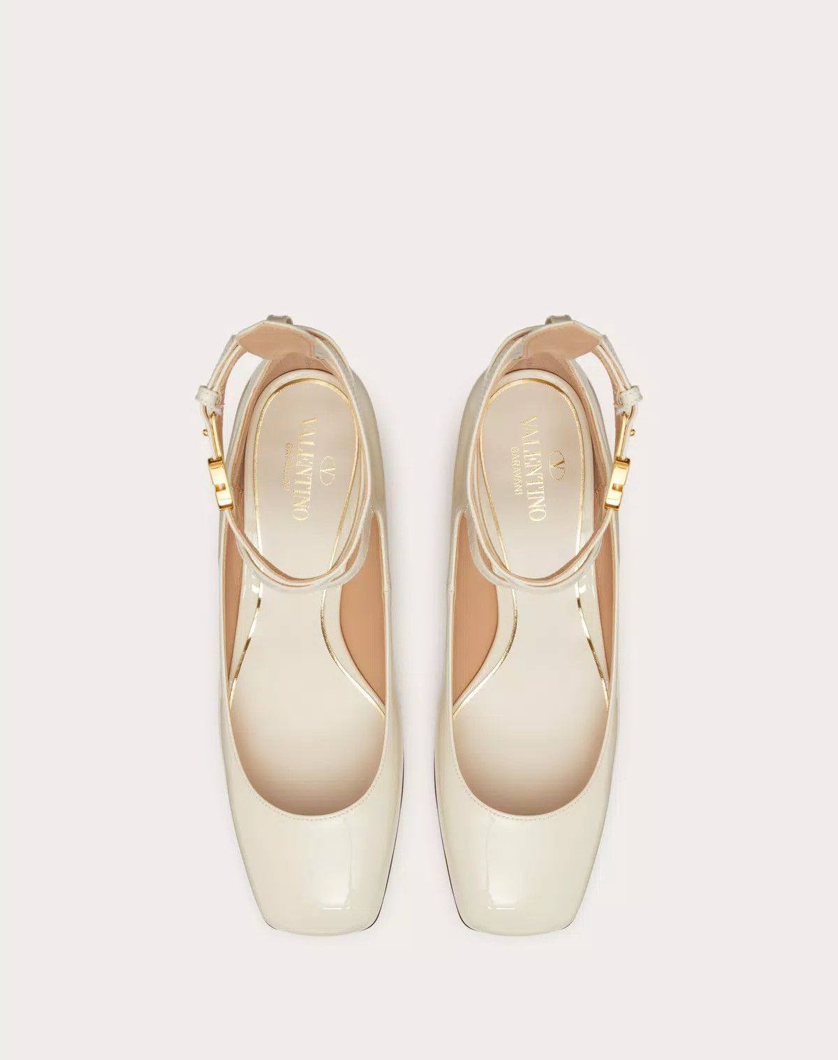 Valentino o1s1wg110426 Tan-Go Patent Leather 70mm Pumps in Ivory Size US 11 / IT 41 - 4 Thumbnail