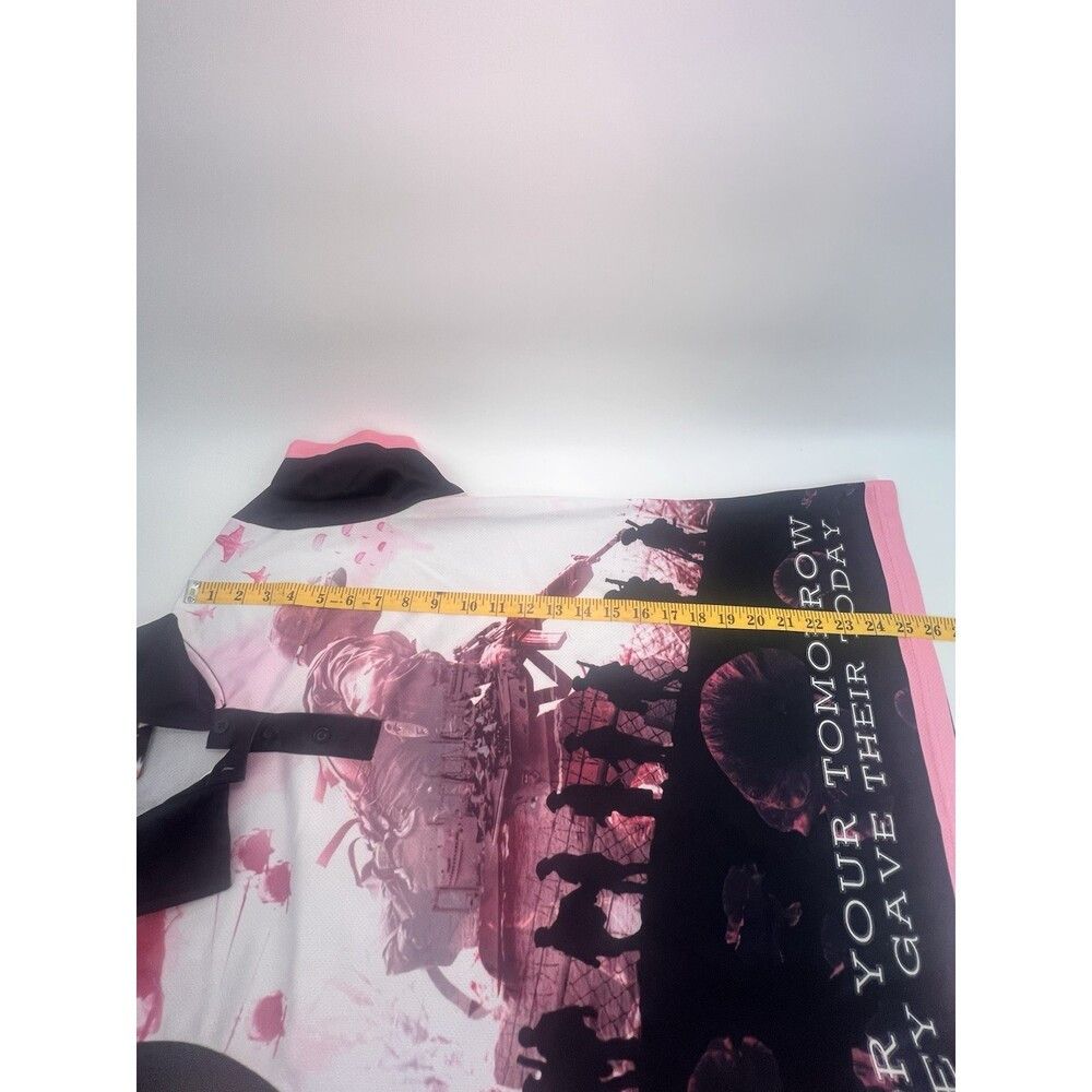 Other DSA Military Memorial Polo Golf Shirt L Pink Black Soldier Size L / US 10 / IT 46 - 7 Thumbnail