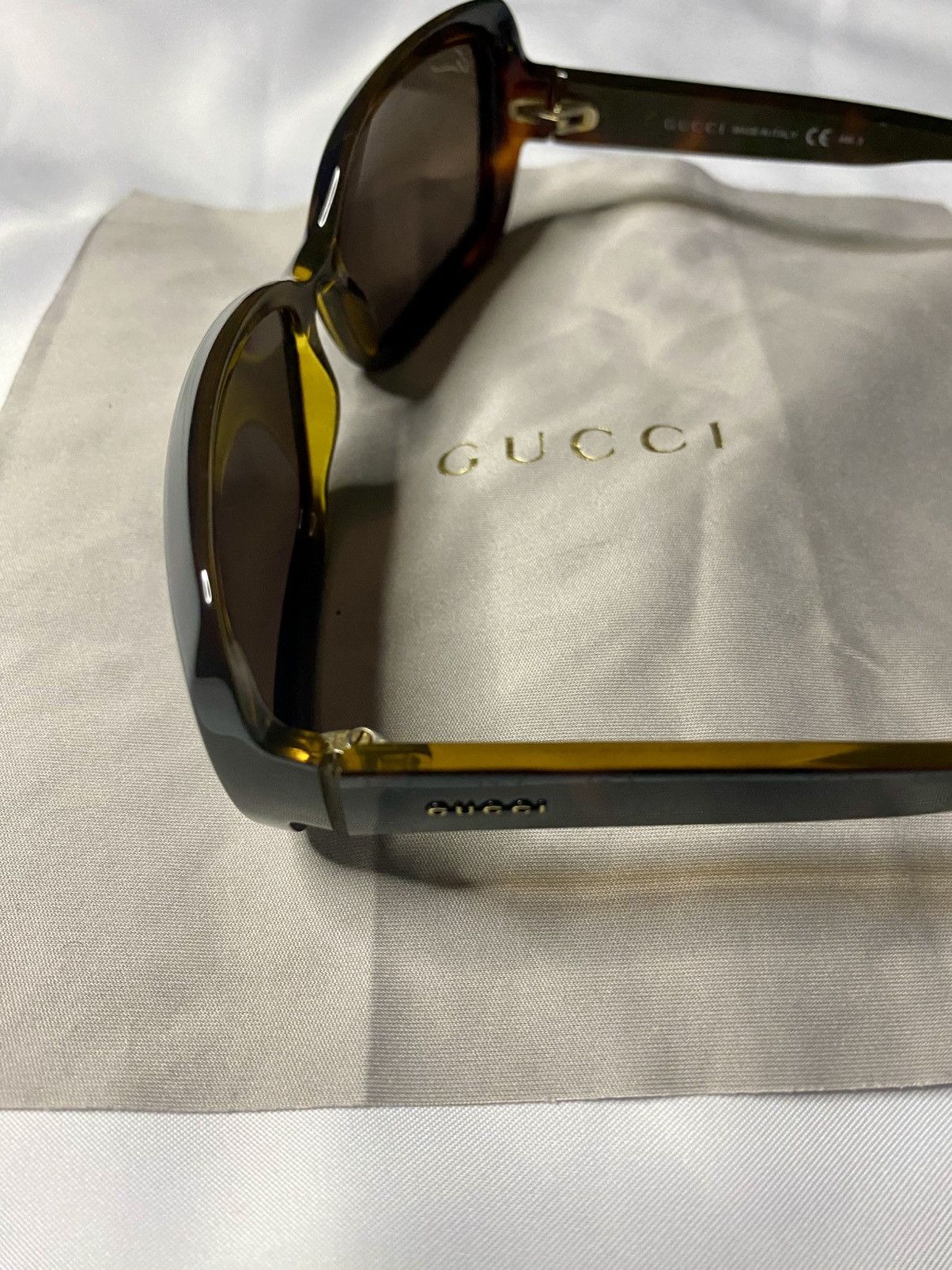 Gucci Gucci Brown Unisex Acetate Sunglasses Size ONE SIZE - 11 Thumbnail