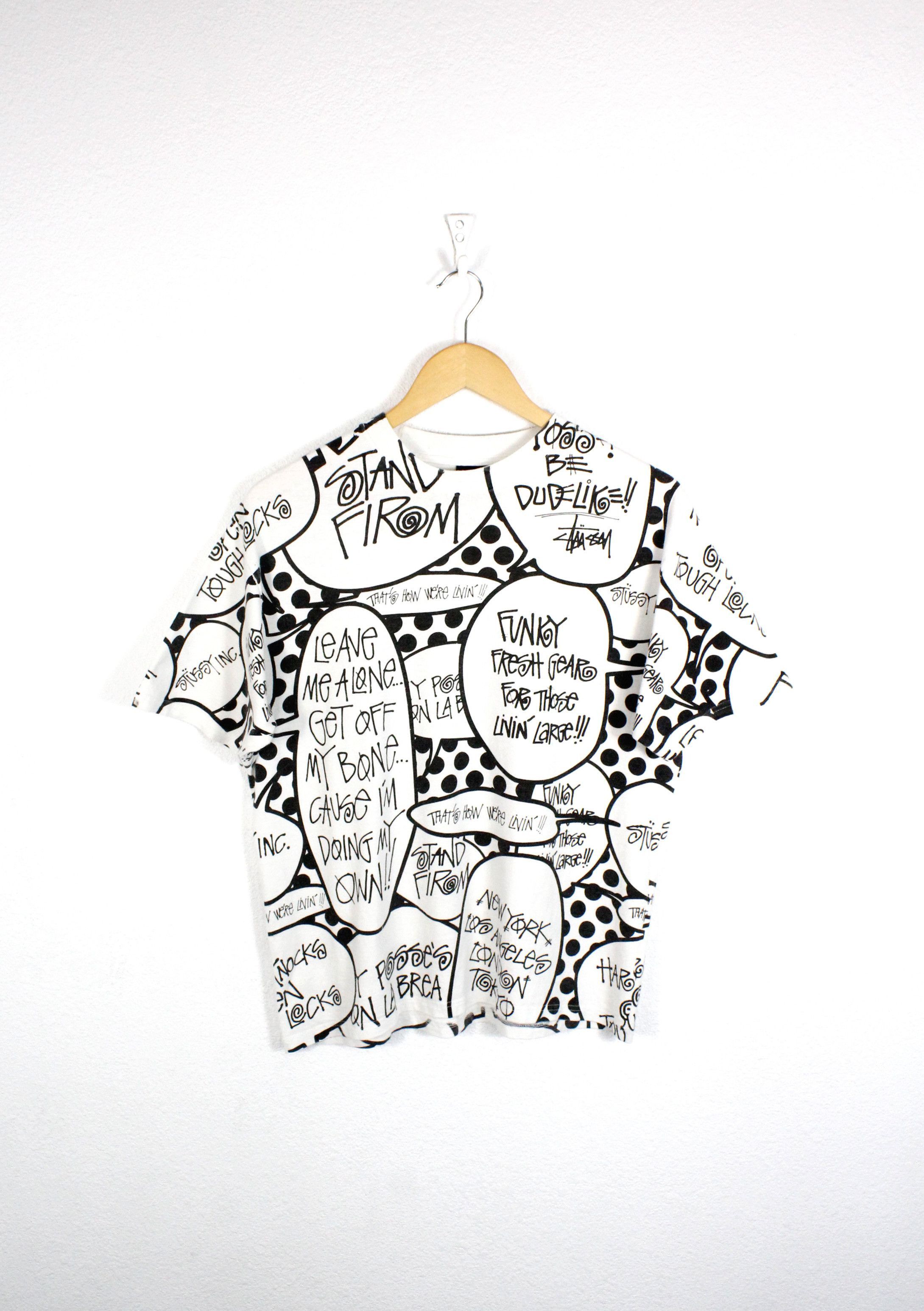 Stussy Stussy NY All Over Printed Graphic Logo Funky Bubble Tee Size US M / EU 48-50 / 2 - 1 Thumbnail