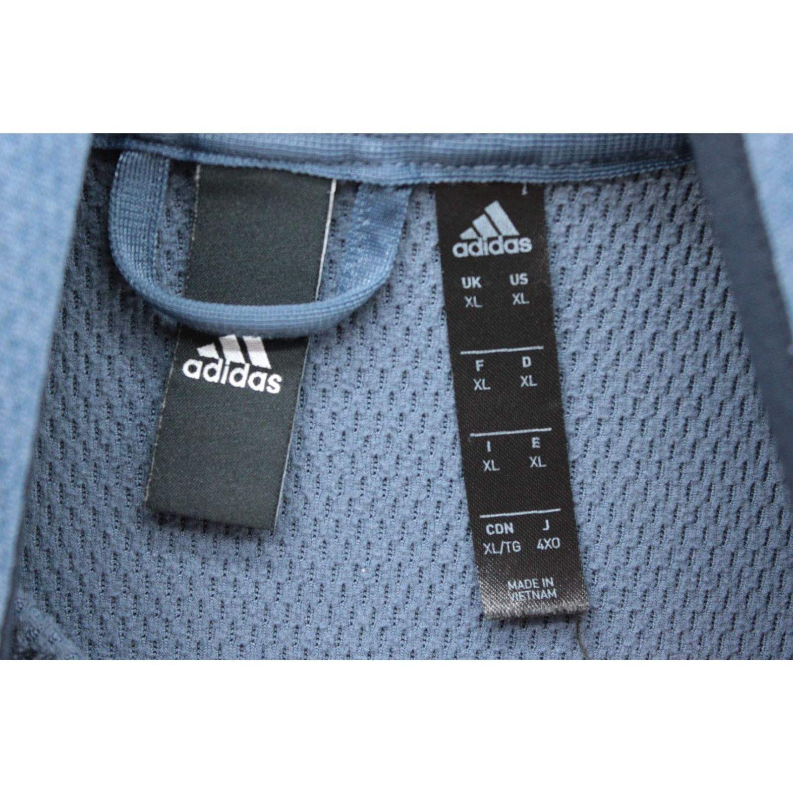 Adidas Adidas Hoodie Mens XL Blue Badge of Sports Team Issue Pocket Athleisure Stretch Pullover Graphic Print Hooded Size US XL / EU 56 / 4 - 5 Thumbnail