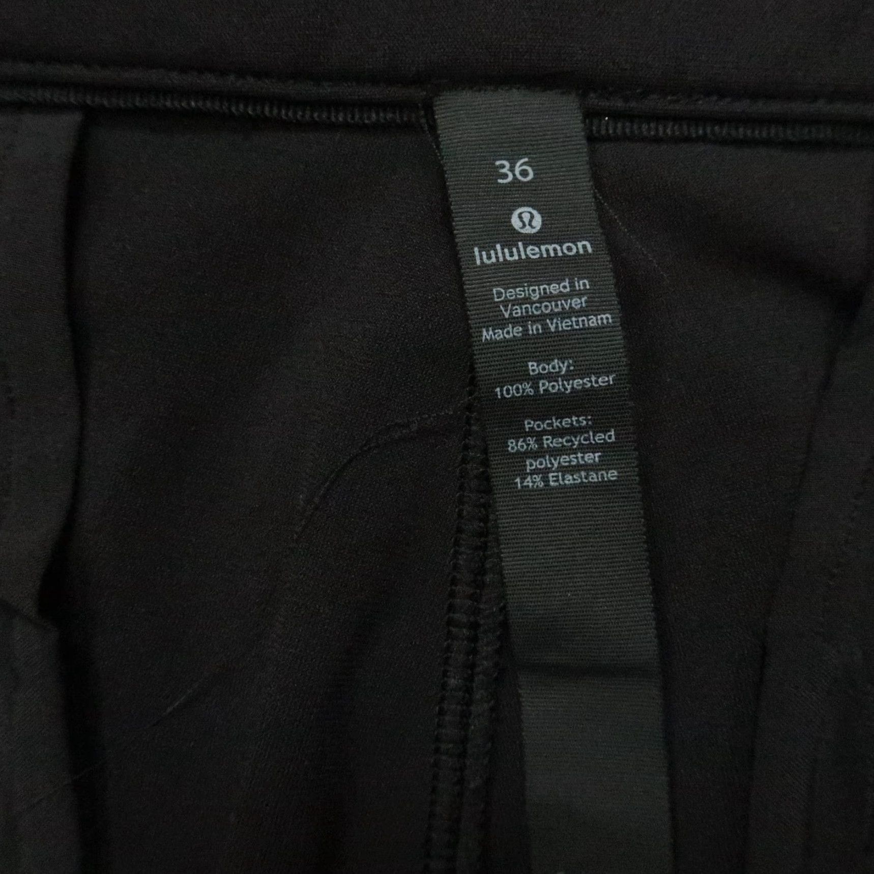 Lululemon Lululemon Pants Mens 36 Black Slim Fit Dress Athletic Trousers Office Travel Warpstreme Size US 36 / EU 52 - 4 Thumbnail