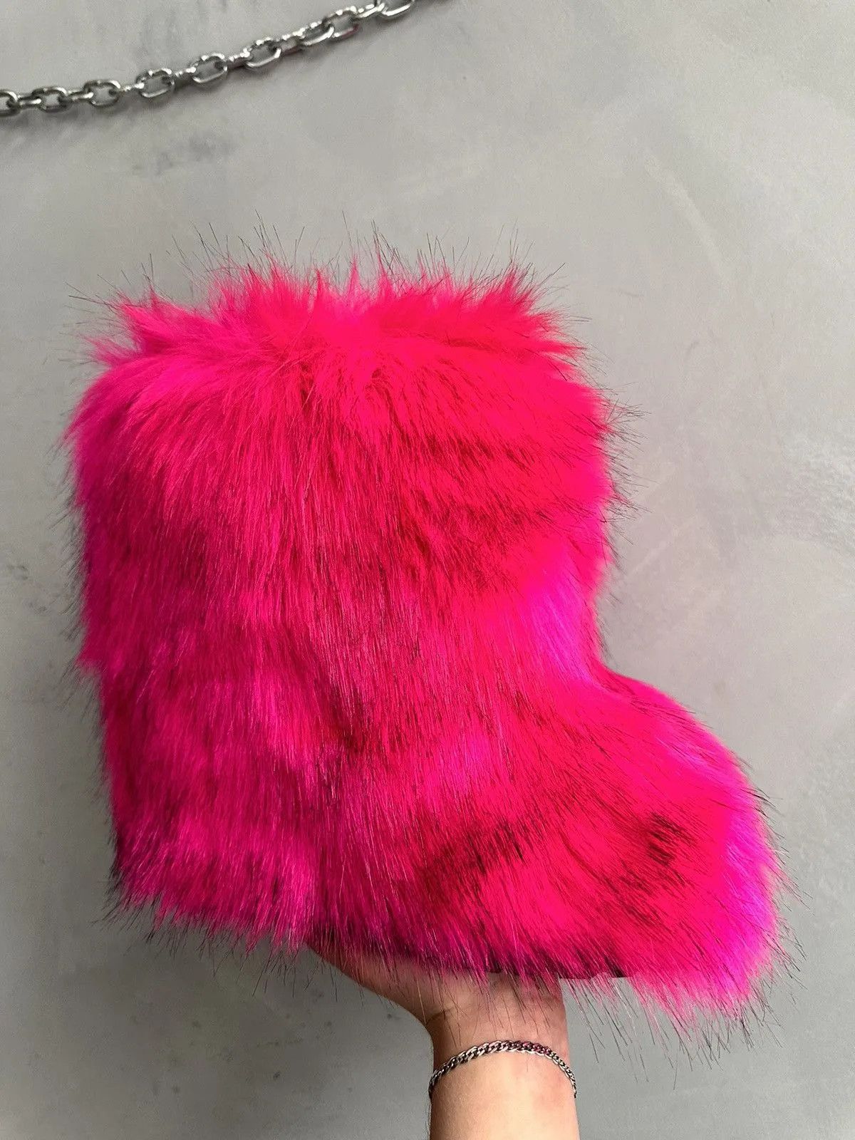 If Six Was Nine Wow😻IFSIXWASNINE VINTAGE FUR FAUX BOOTS MOON BOOTS JAPAN Size US 6 / IT 36 - 4 Thumbnail