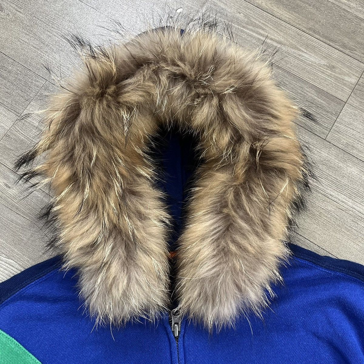 Polo Ralph Lauren Vintage Polo Raplh Lauren 3tone Lgb Style Zip Fur Hoodie Size US XL / EU 56 / 4 - 4 Thumbnail