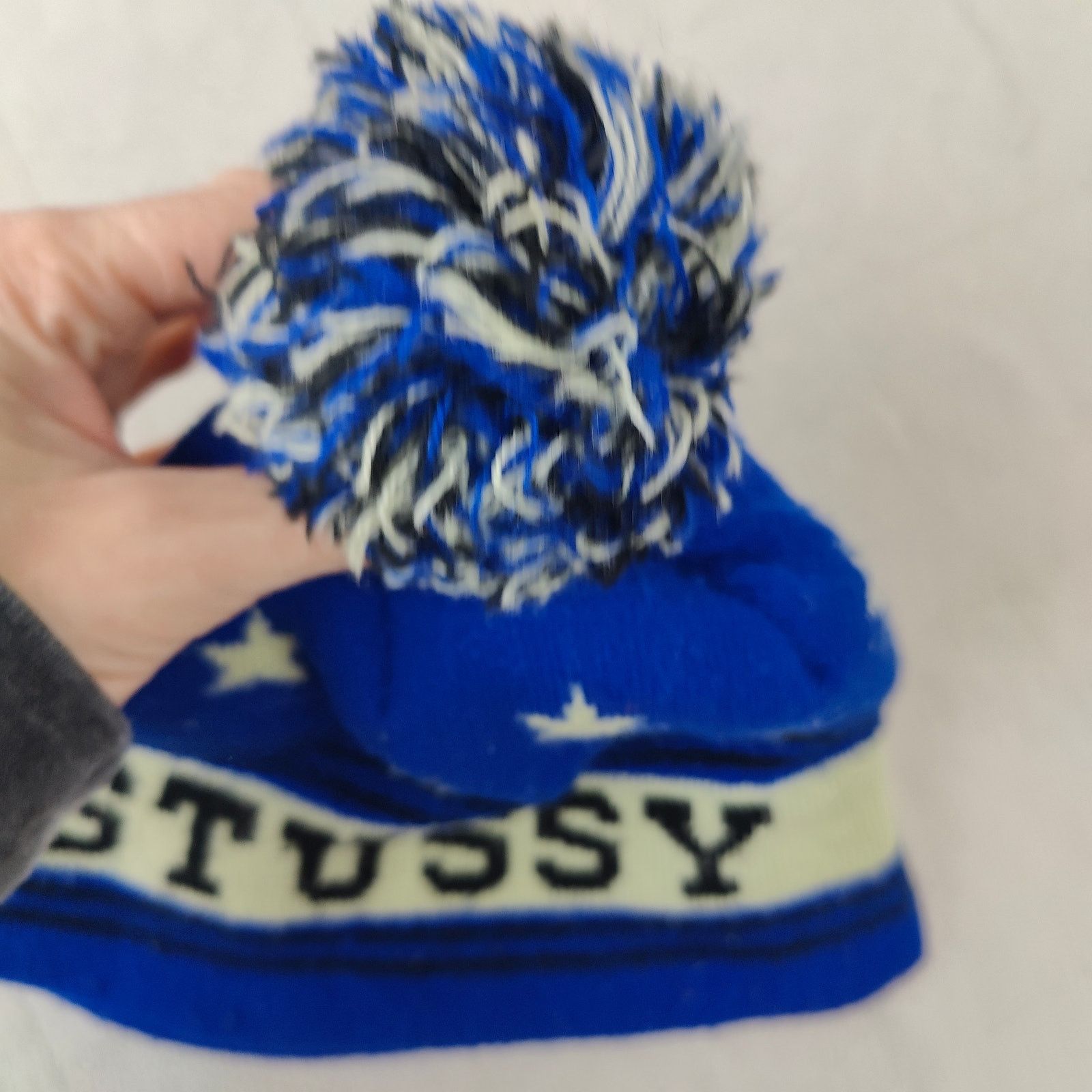 Stussy Vintage Y2K Stussy Beanie Adults One Size Blue Knit Star Size ONE SIZE - 5 Thumbnail