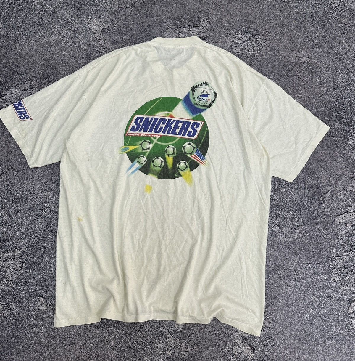 Vintage Vintage Frace 1998 Football World Cup Snickers Very Rare Size US XXL / EU 58 / 5 - 1 Thumbnail