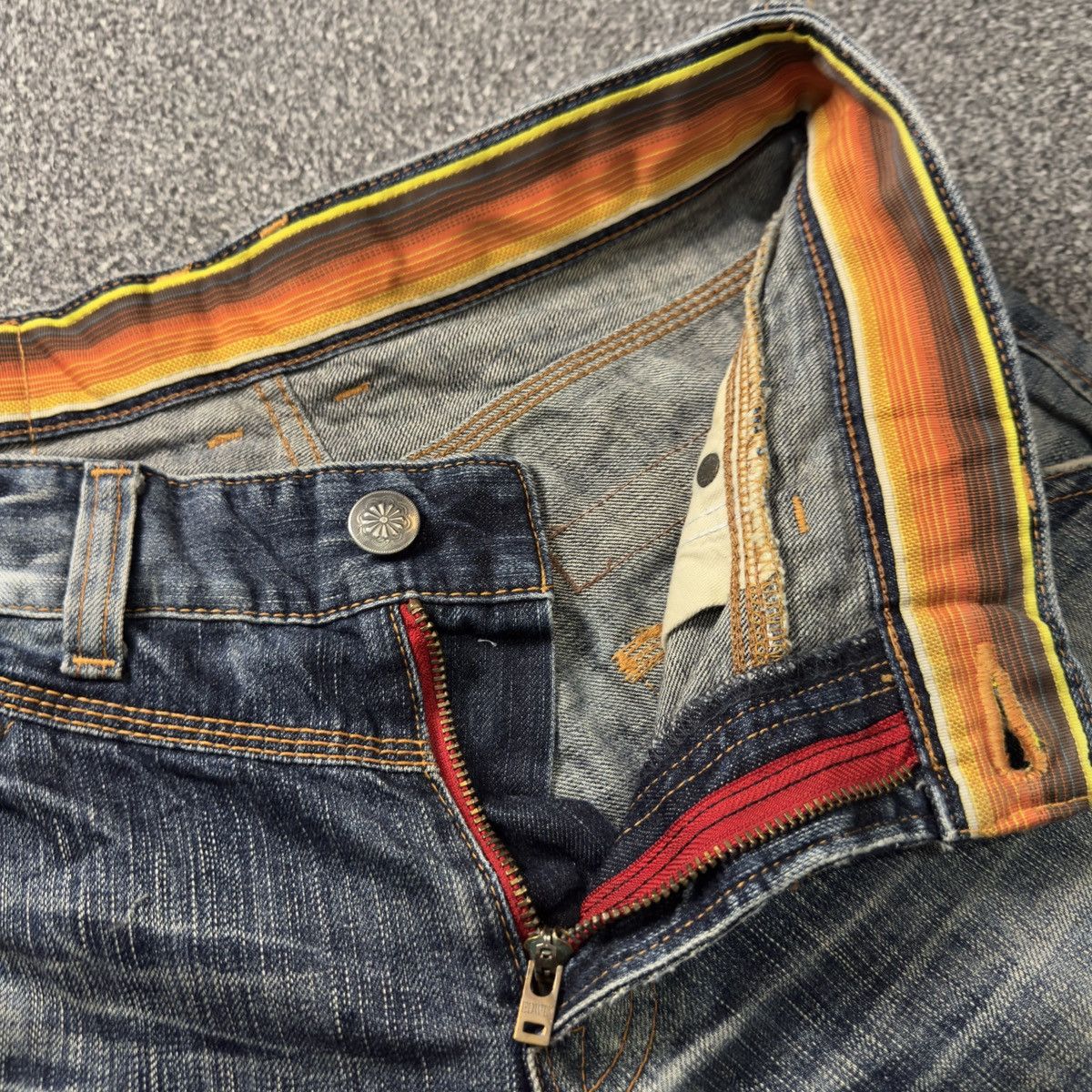 Beauty Beast 🔥🇯🇵 Japanese Denim Edwin Blue Trip Boot Cut Jeans W32 Size US 32 / EU 48 - 13 Thumbnail