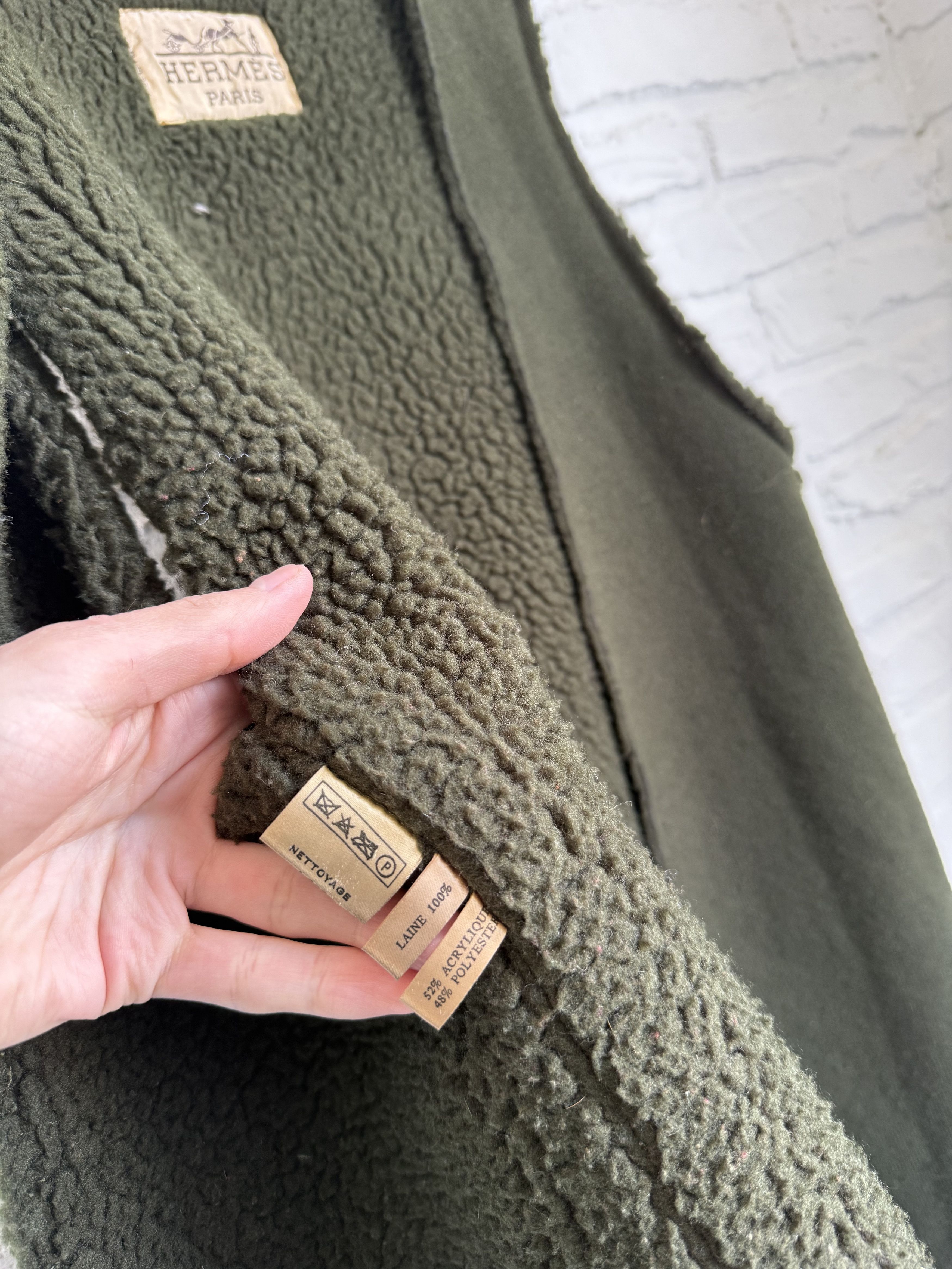 Hermes ARCHIVE Vintage Hermes Paris Wool Fleece Long Vest Gilet Size S / US 4 / IT 40 - 3 Thumbnail