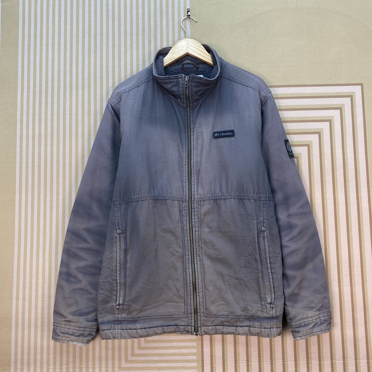 Japanese Brand 🫶Vintage Distressed Columbia Shearling Blanket Jacket Size US M / EU 48-50 / 2 - 1 Thumbnail