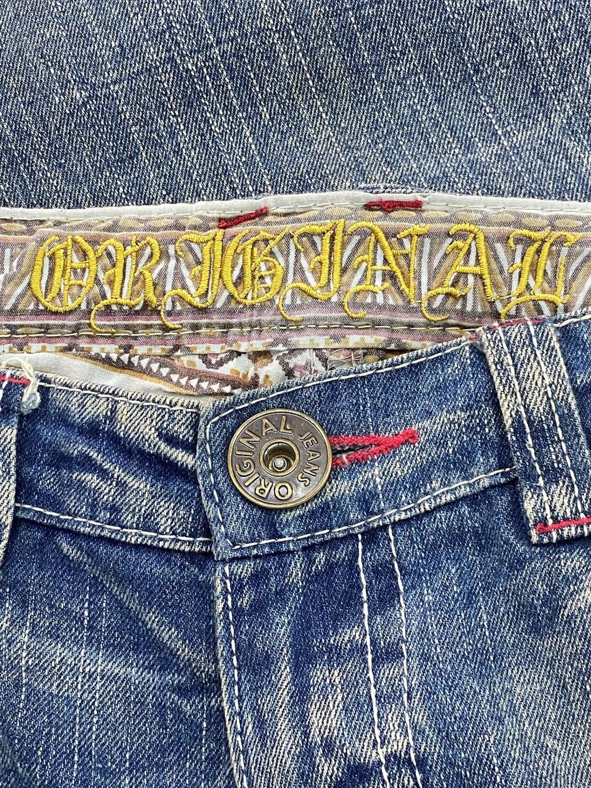 Japanese Brand Japanese Brand Mud Wash Honeycomb Style Straight Leg Jeans Size US 33 - 10 Thumbnail