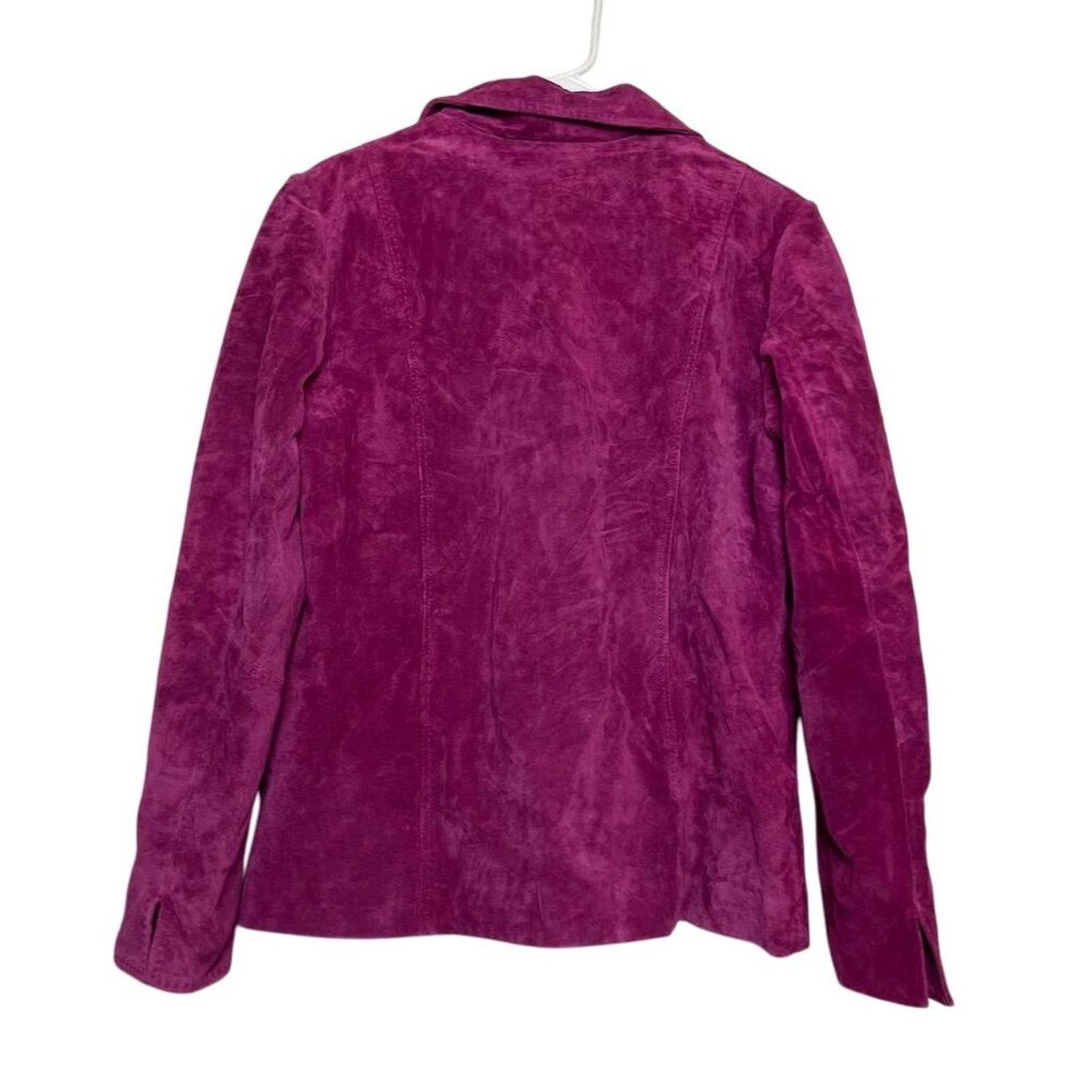 Pendleton Pendleton Women's Magenta Suede Leather Jacket Size M Size M / US 6-8 / IT 42-44 - 2 Thumbnail