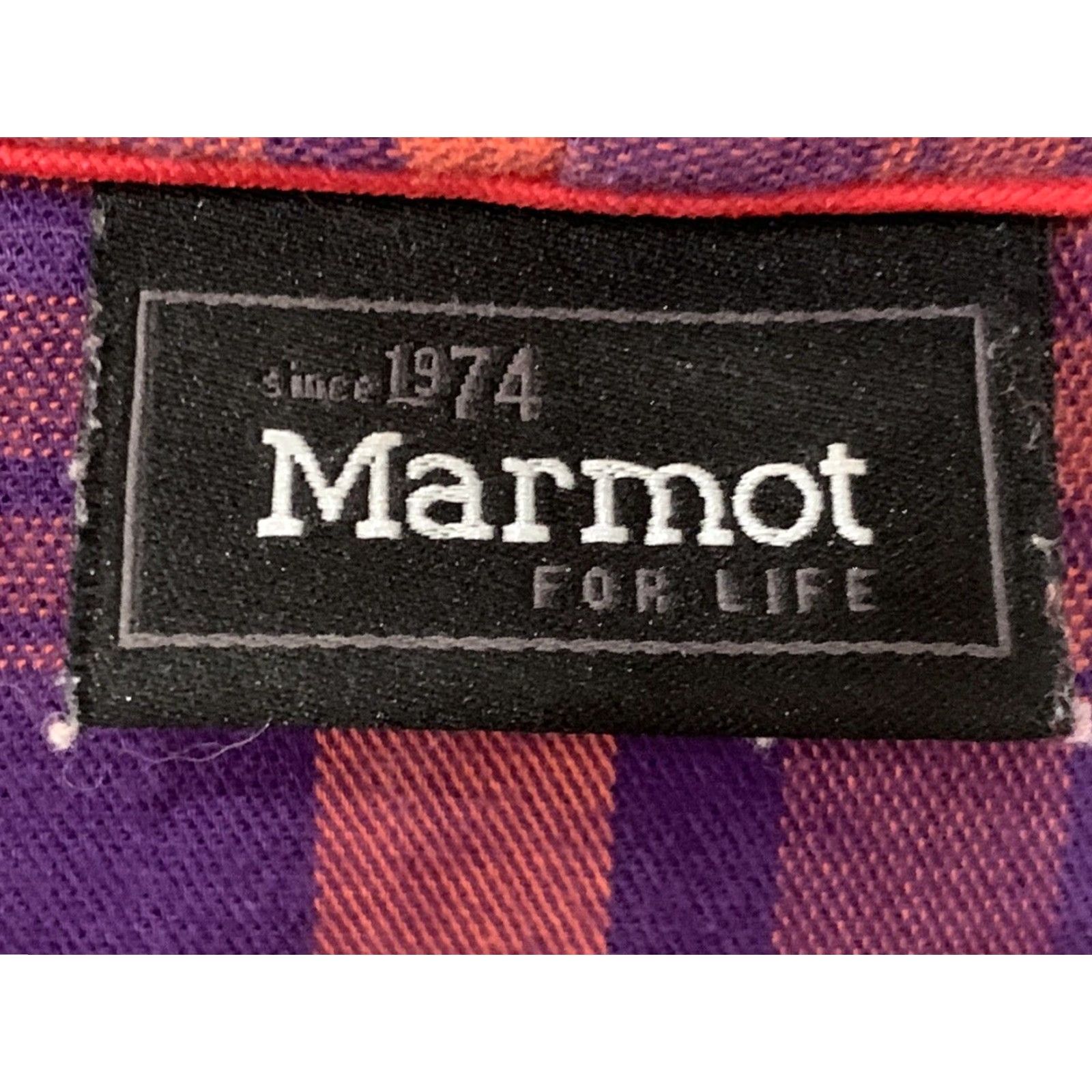 Marmot Marmot Flannel Shirt Womens Large Plaid Purple Orange Button Up Size L / US 10 / IT 46 - 4 Thumbnail