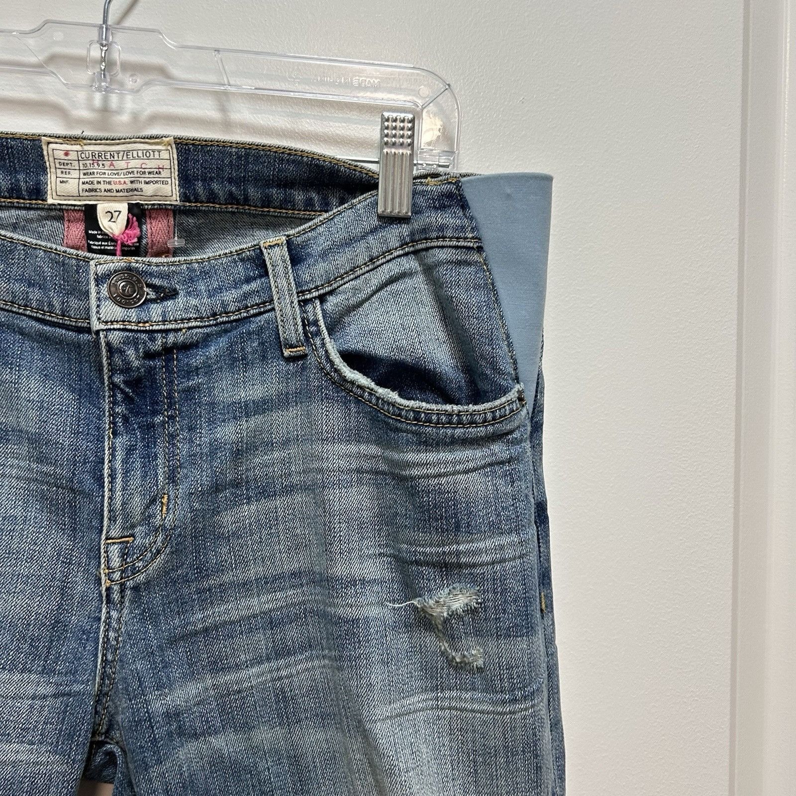 Current/Elliot Current Elliot x Hatch Jeans Womens Blue The Boyfriend Mater Size 27" / US 4 / IT 40 - 7 Thumbnail