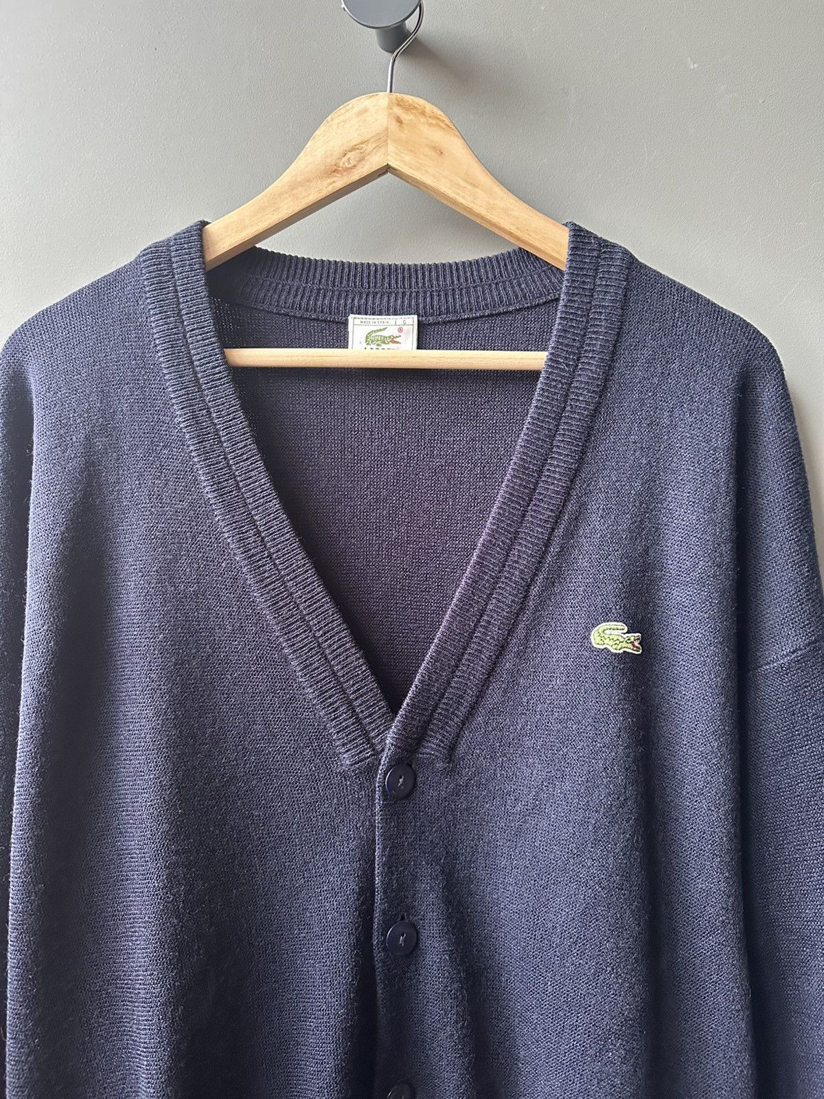 Lacoste Vintage Lacoste Acrylic Cardigan Sweater Size US XL / EU 56 / 4 - 2 Thumbnail