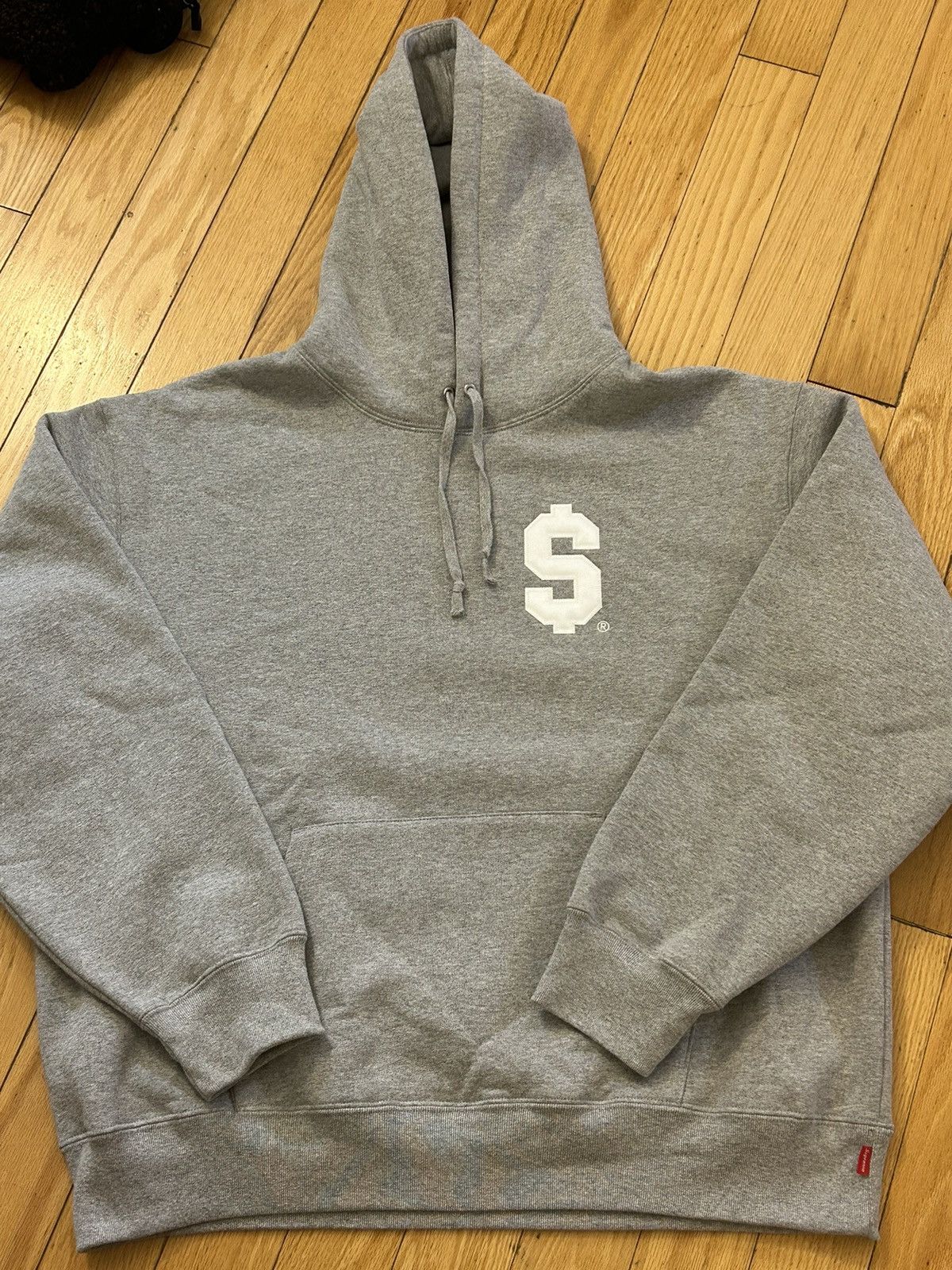 Supreme $ Logo Hooded Sweatshirt Grey Large