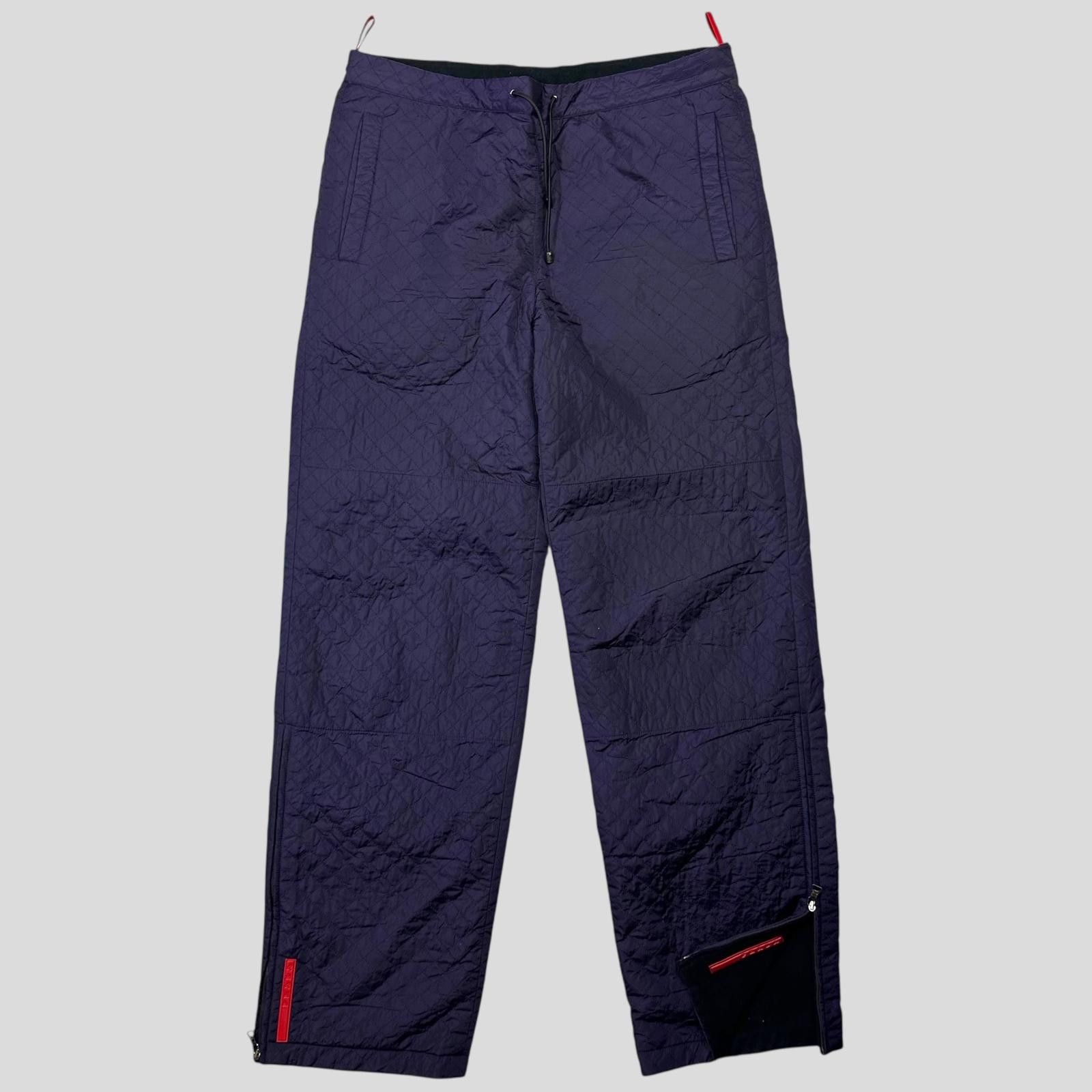 Prada Prada Sport AW00 Reversible Quilted Fleece Trousers - IT46 Size US 31 - 1 Thumbnail