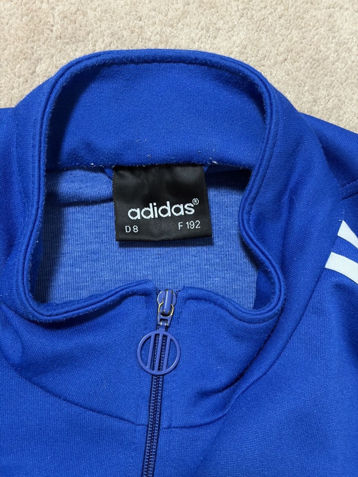 Adidas Rare Vintage Adidas Blue Three Stripes Sweater Size US L / EU 52-54 / 3 - 4 Thumbnail