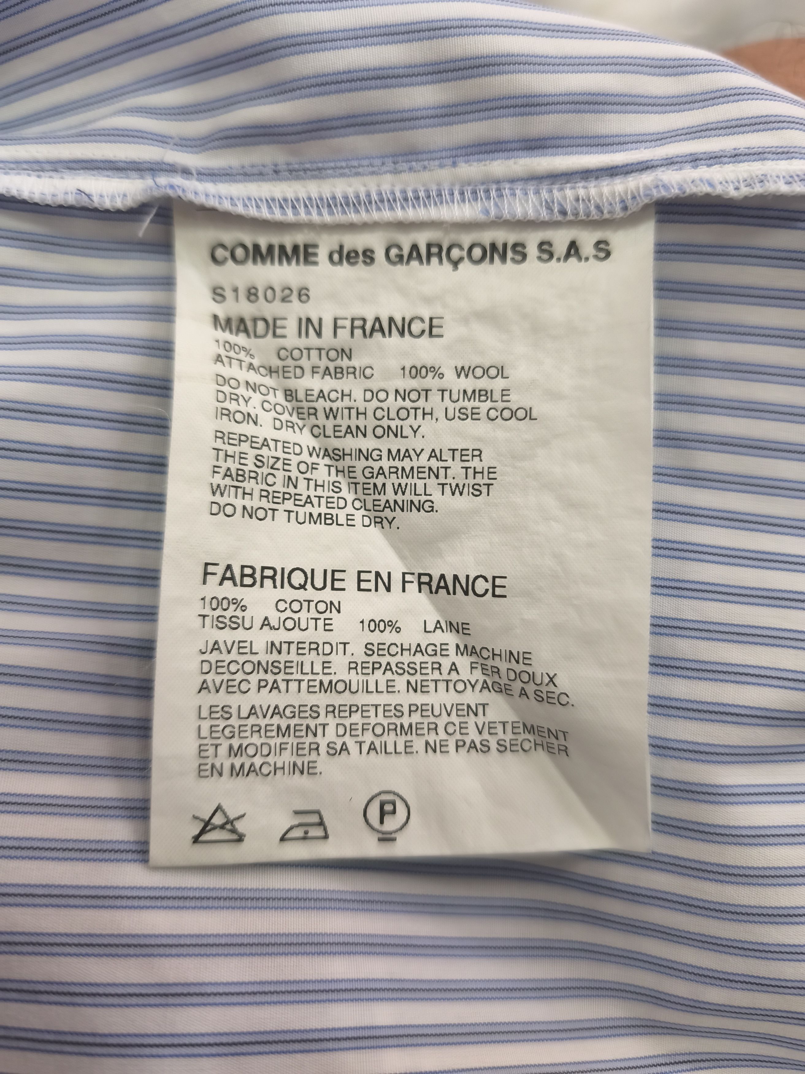 Comme des Garcons SHIRT 2018 comme des garcons shirt stripe longsleeve polo Size US M / EU 48-50 / 2 - 9 Thumbnail
