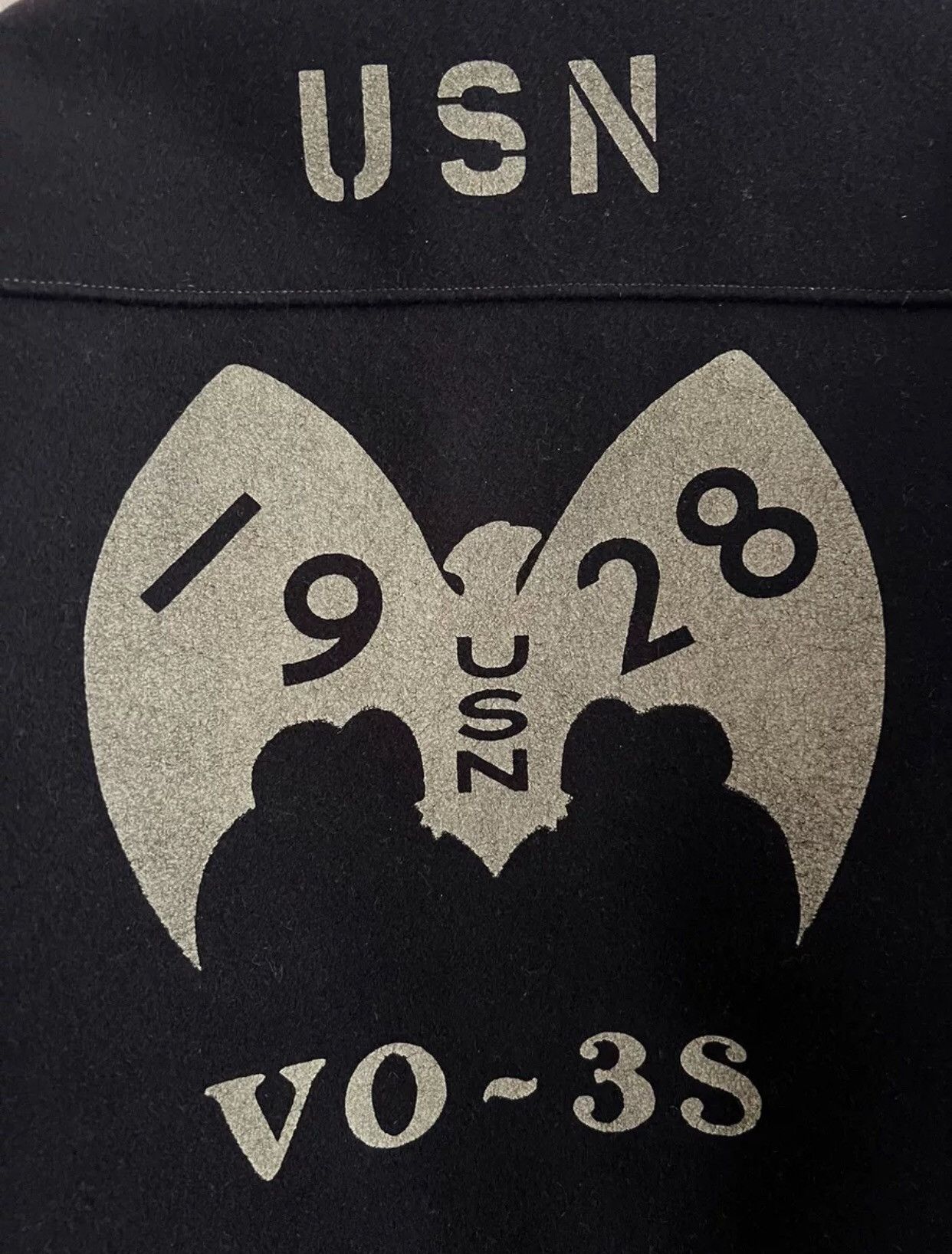 Freewheelers Freewheelers Black Bat Squadron A-1 Pure Wool Jacket Size US M / EU 48-50 / 2 - 4 Thumbnail