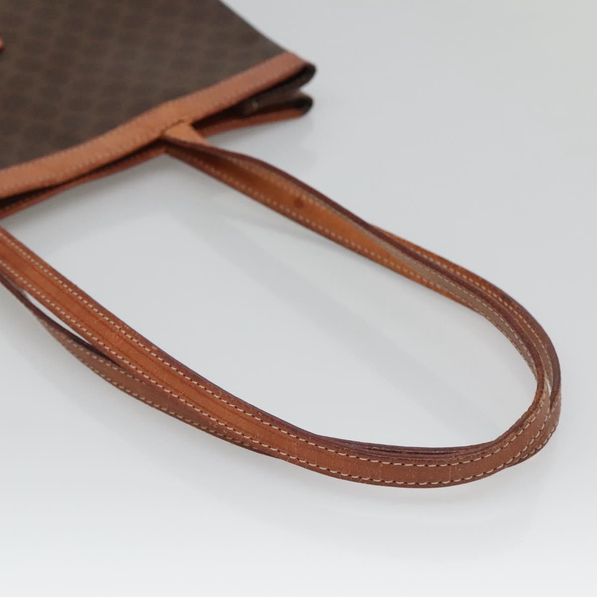 Celine CELINE Macadam Canvas Tote Bag Pvc Brown Gold Size ONE SIZE - 7 Thumbnail