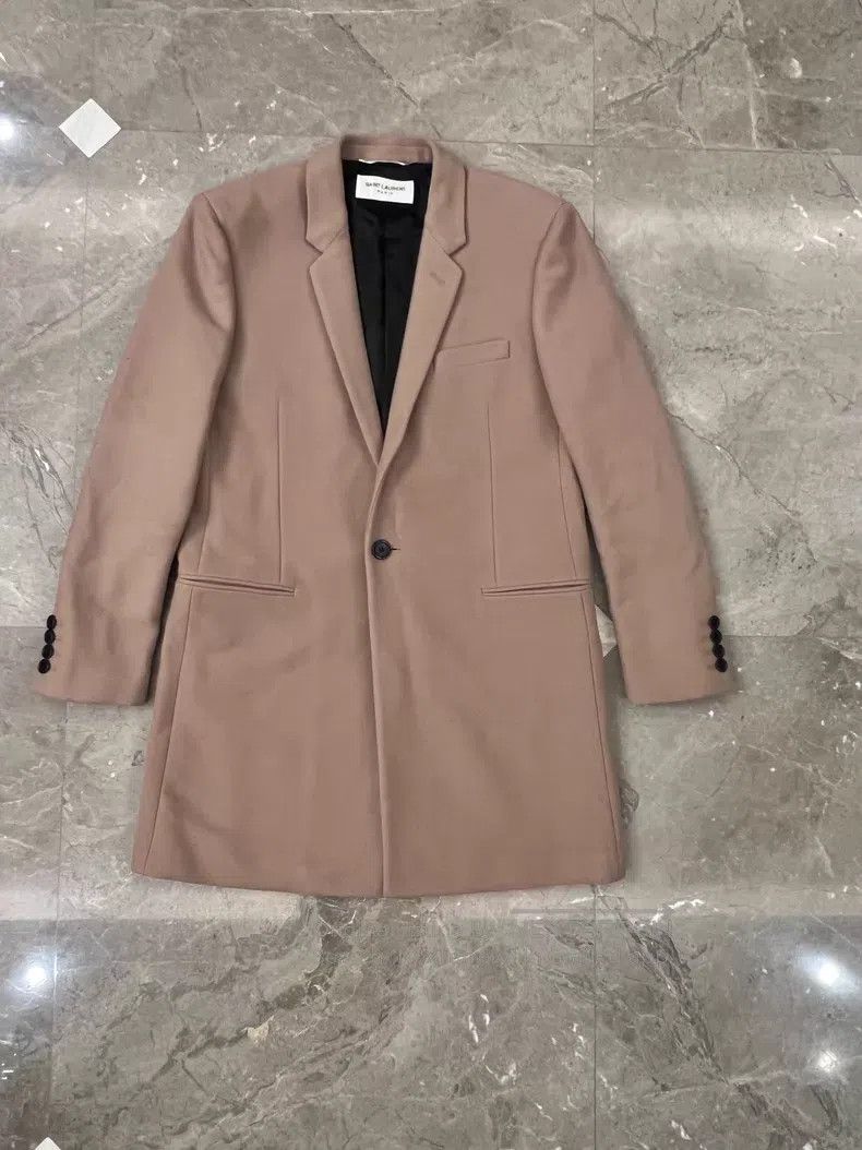 Saint Laurent Paris Saint Laurent Paris Camel Color Cashmere and Wool Blended Size US L / EU 52-54 / 3 - 1 Thumbnail