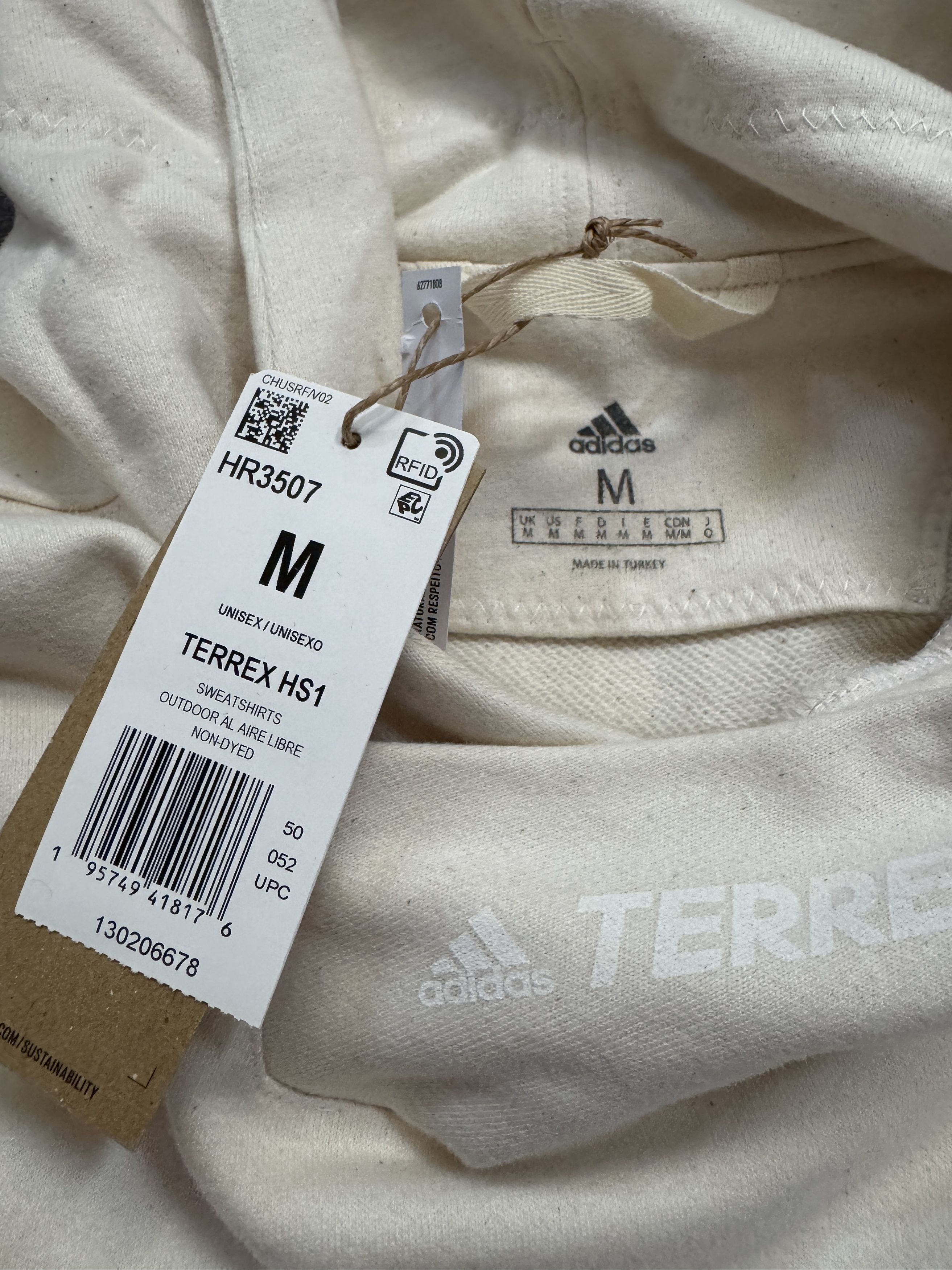 Adidas adidas Terrex HS1 Spinnova Hoodie Cream White Size US M / EU 48-50 / 2 - 8 Thumbnail