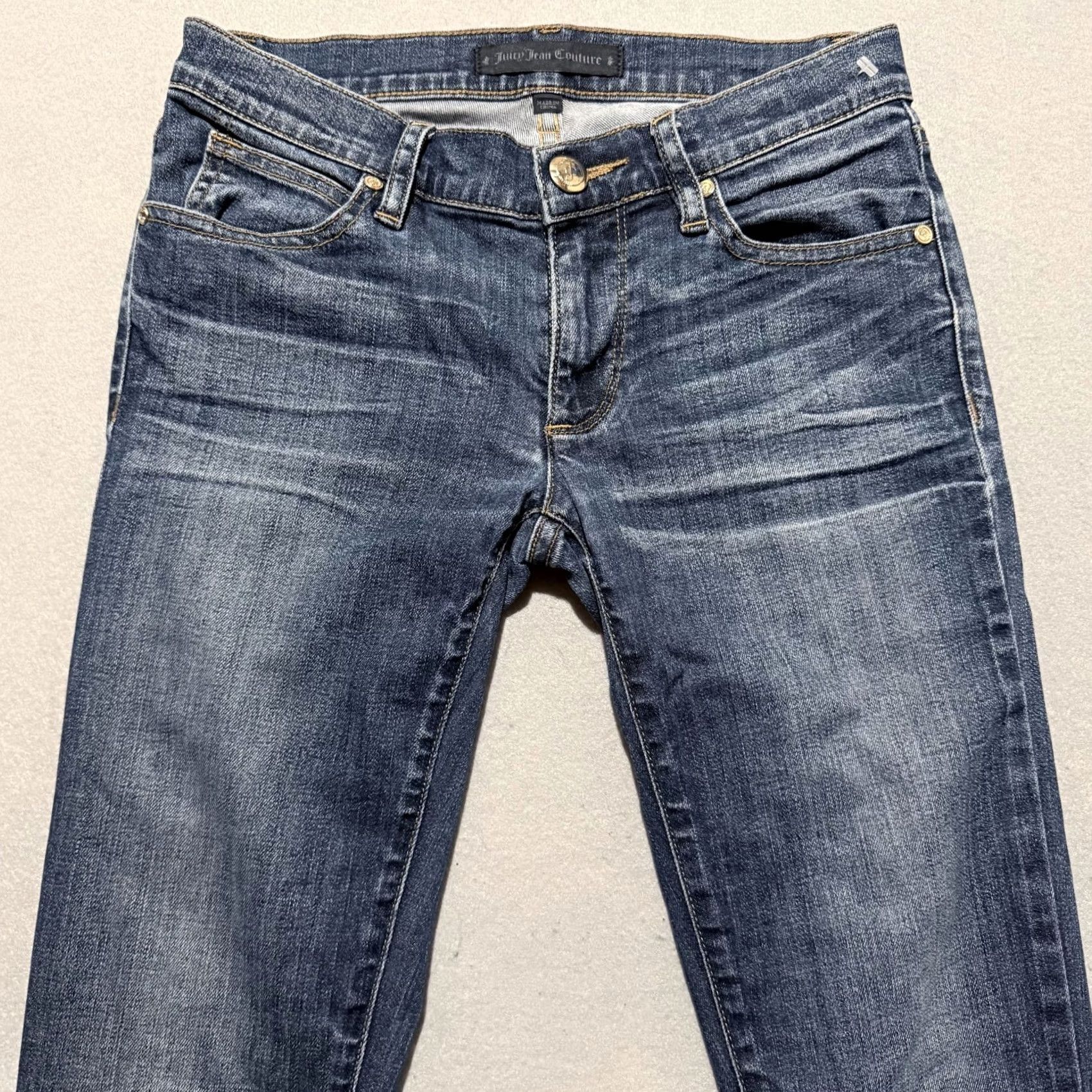 Juicy Couture VINTAGE Juicy Couture Jeans Womens 24 Blue Women Denim Pockets Low Rise Classic Skinny Y2K Size 42" / US 20 - 3 Thumbnail