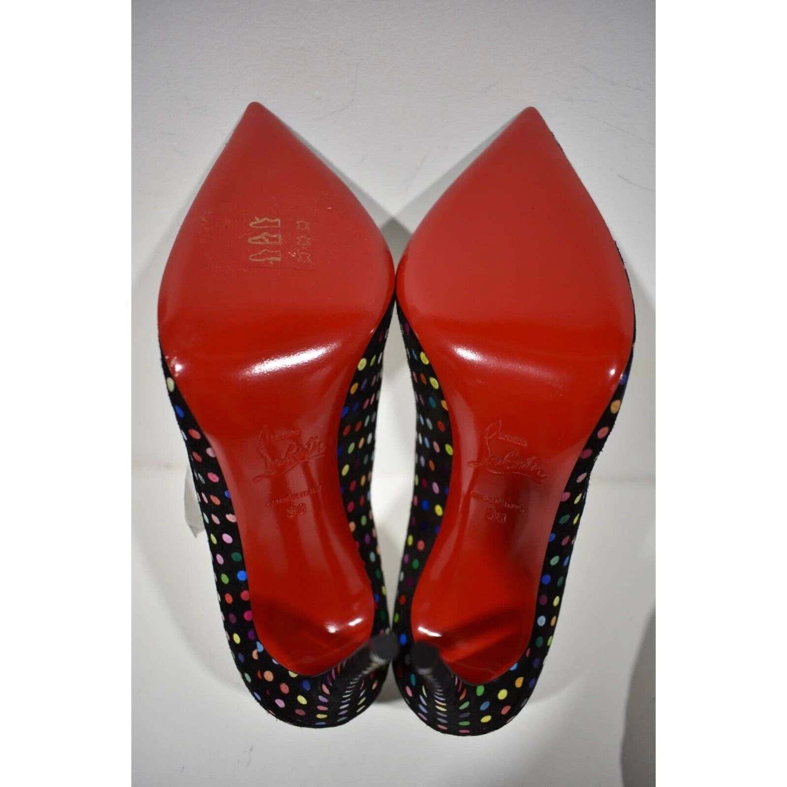 Christian Louboutin Christian Louboutin Hot Chick 100 Black Suede Multicolor Size US 8 / IT 38 - 12 Thumbnail