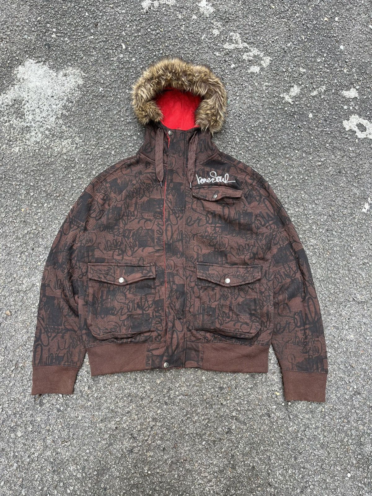 GOSTAR DE FUGA Poem Fur Hoodie B One Soul Jacket Lgb Cyber Grunge Punk Size US L / EU 52-54 / 3 - 1 Thumbnail