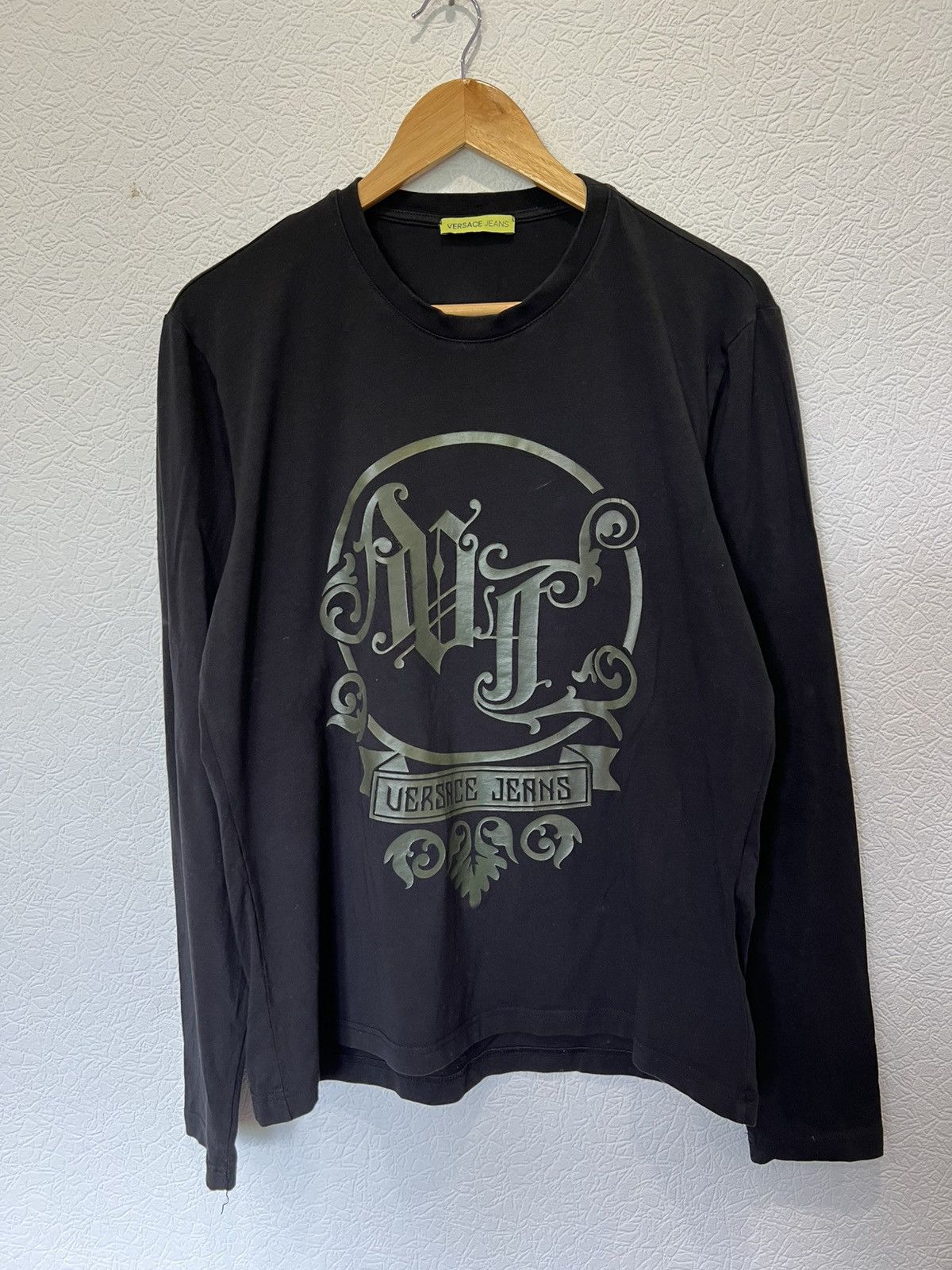 Versace Jeans Couture Versace Black Longsleeve Rare Sweatshirt Size US L / EU 52-54 / 3 - 1 Thumbnail