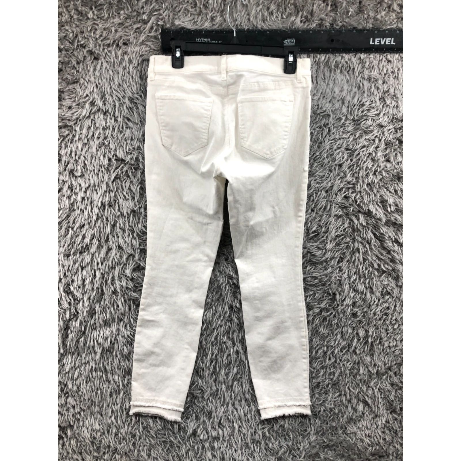 Loft Loft White Skinny Ankle Pants Womens Size 4 Regular Inseam 28 Comfort Pockets Stretch Knit Flat Front Modern Classic 90s? Size 27" / US 4 / IT 40 - 5 Thumbnail