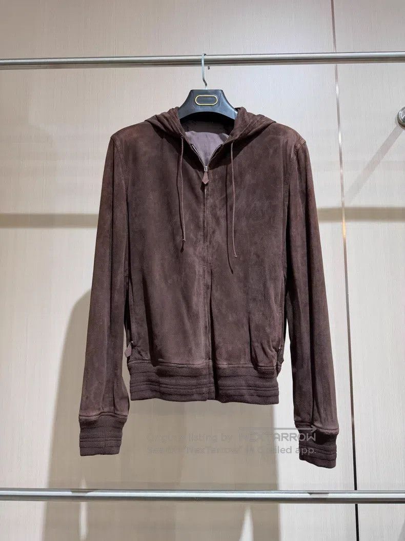 Hermes Hermes Marron Suede Hooded Zip Jacket Size US S / EU 44-46 / 1 - 1 Thumbnail