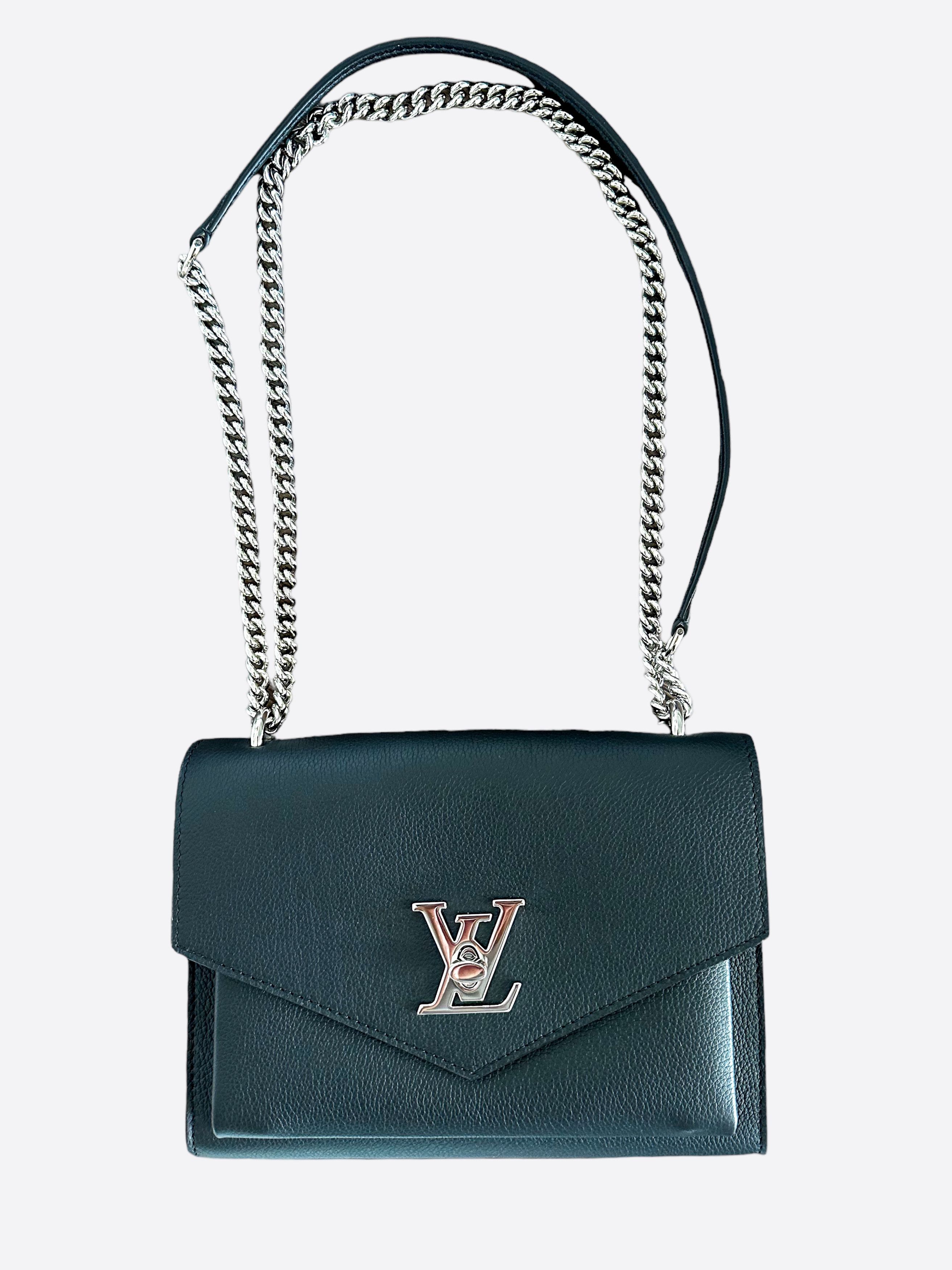 Louis Vuitton Black Calfskin Mylockme Chain Bag