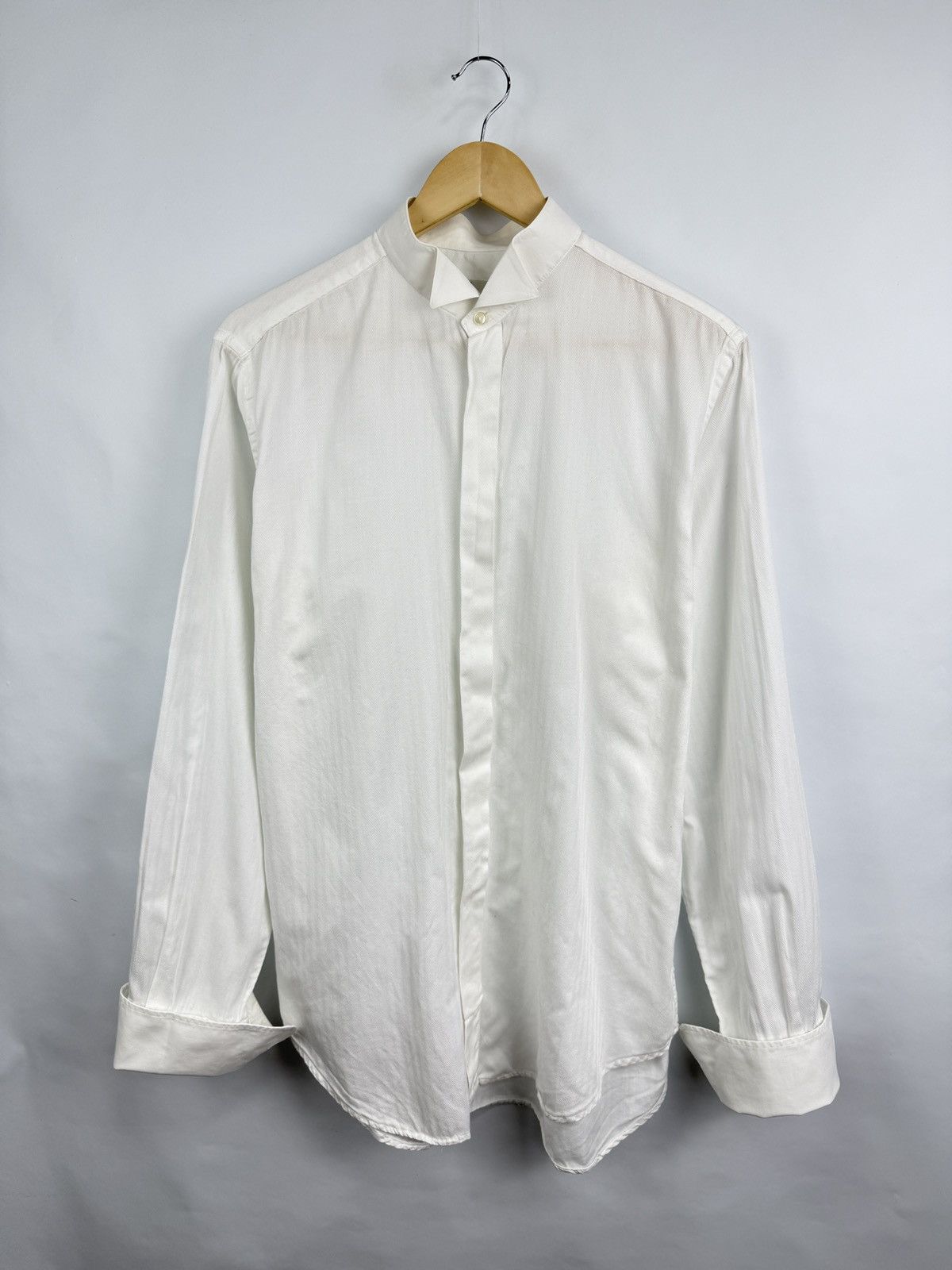 Givenchy 🇫🇷 Vintage 90s Givenchy Paris French Cuff Shirt Cufflinks Y2K Size US L / EU 52-54 / 3 - 3 Thumbnail