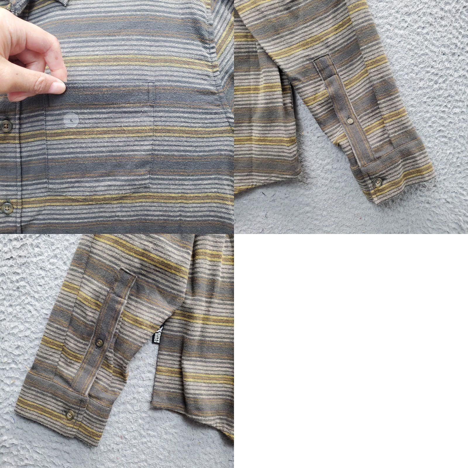 Eddie Bauer Eddie Bauer Flannel Shirt Mens L Multi Striped Long Sleeve Collared Button Up Size US L / EU 52-54 / 3 - 8 Thumbnail