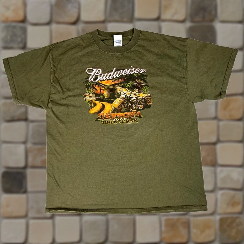 Delta VINTAGE Budweiser Daytona Bike Week Men's T-Shirt Sz XL Size US XL / EU 56 / 4 - 1 Thumbnail