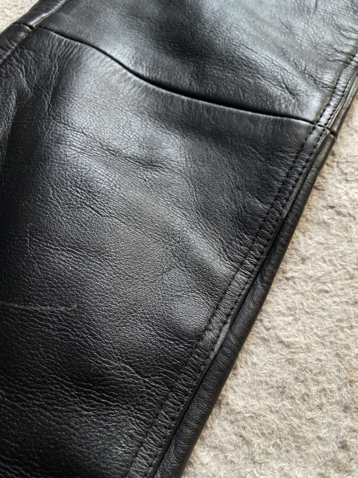 If Six Was Nine Real Leather Black Vintage Opium y2K pants Size US 29 - 5 Thumbnail